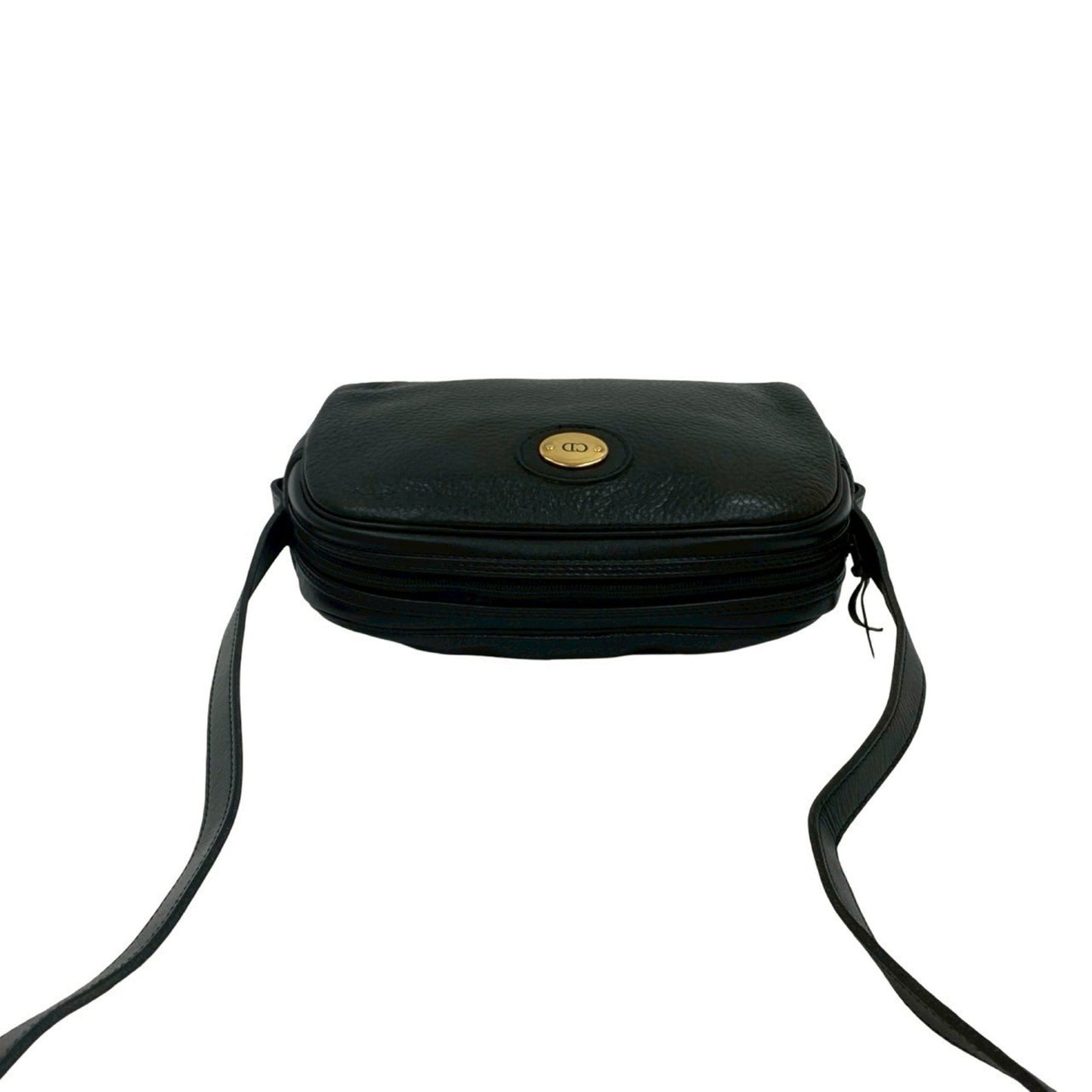 Christian Dior Black Leather Pochette Shoulder Bag  
