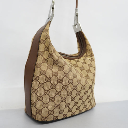 Gucci Leather Canvas Shoulder Bag