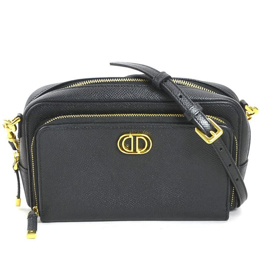 Christian Dior Black Leather Shoulder Bag  
