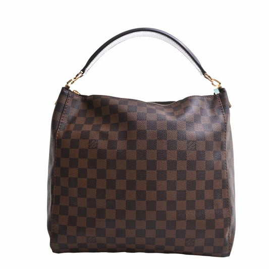 LOUIS VUITTON Damier Portobello PM One Shoulder Bag N41184 Brown Women's