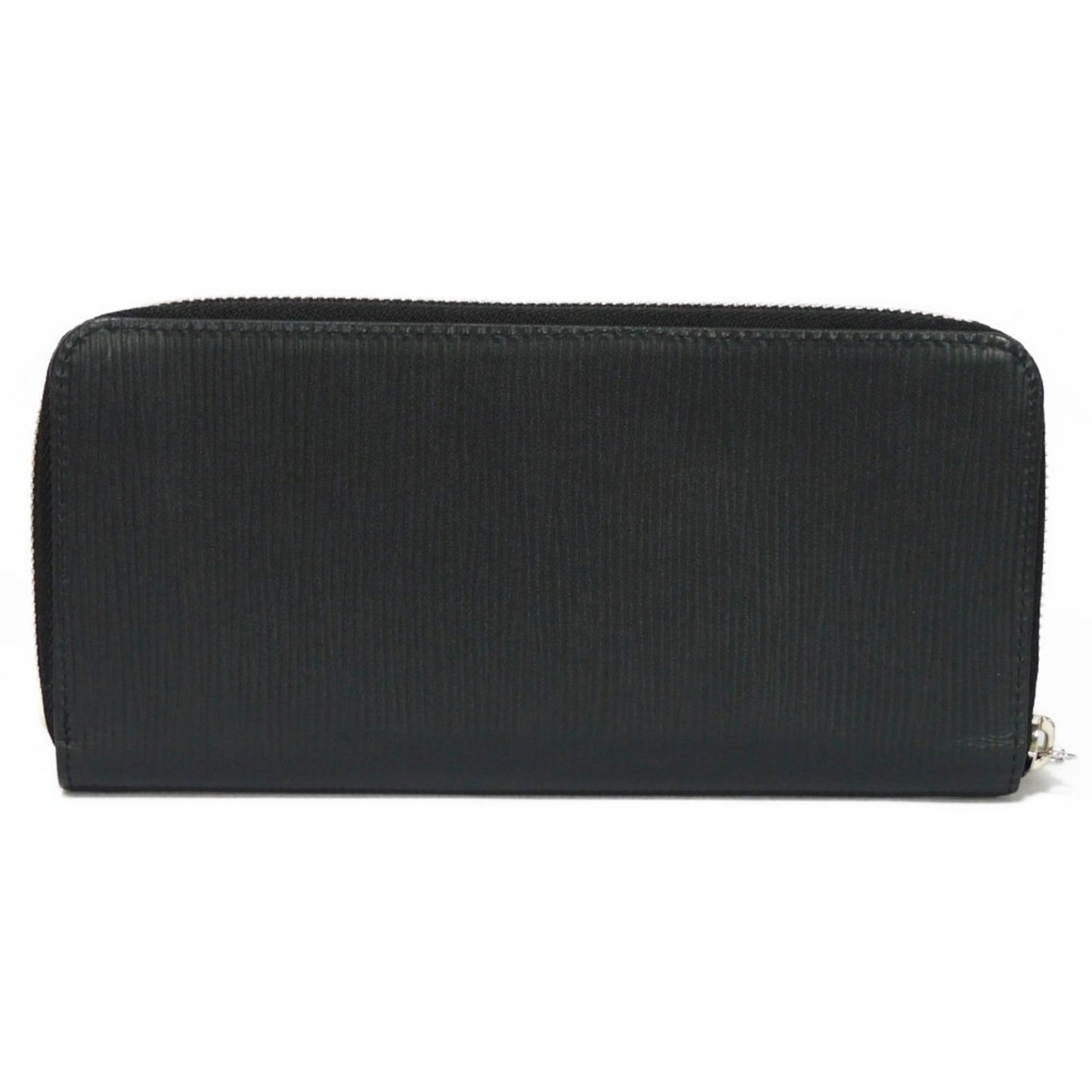 LOUIS VUITTON Long Wallet Zippy Vertical LV Logo Black RFID New Round Zipper Epi Noir M60965 Men's Billfold