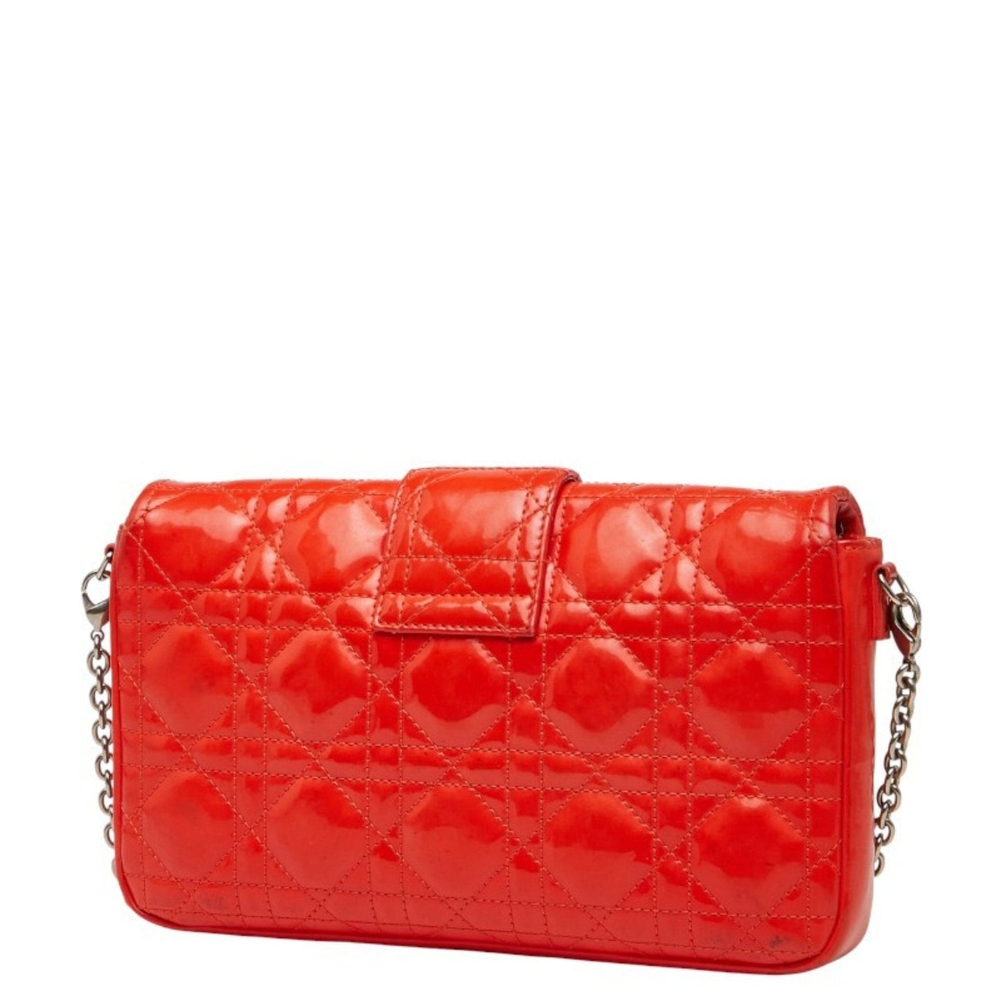 Christian Dior Orange Leather Shoulder Bag  