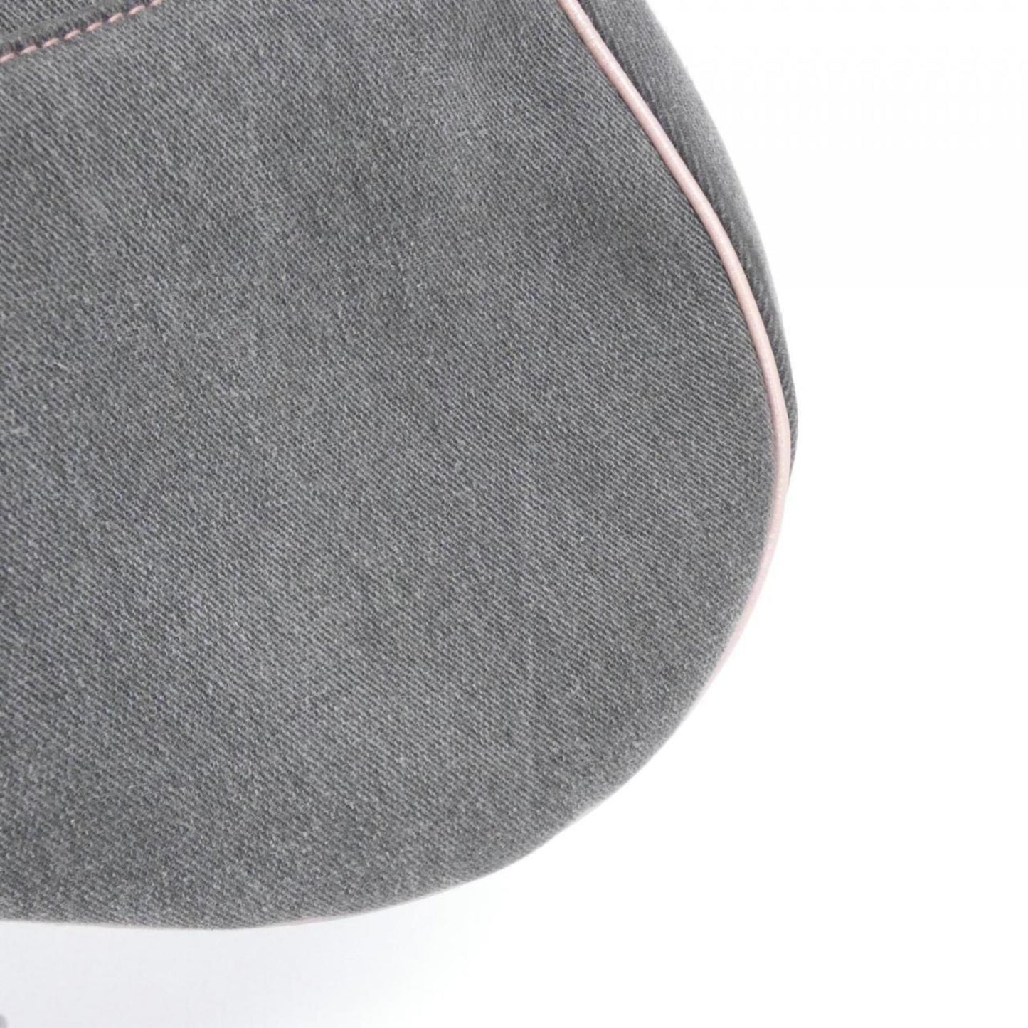 Christian Dior Gray Pink Denim Shoulder Bag  