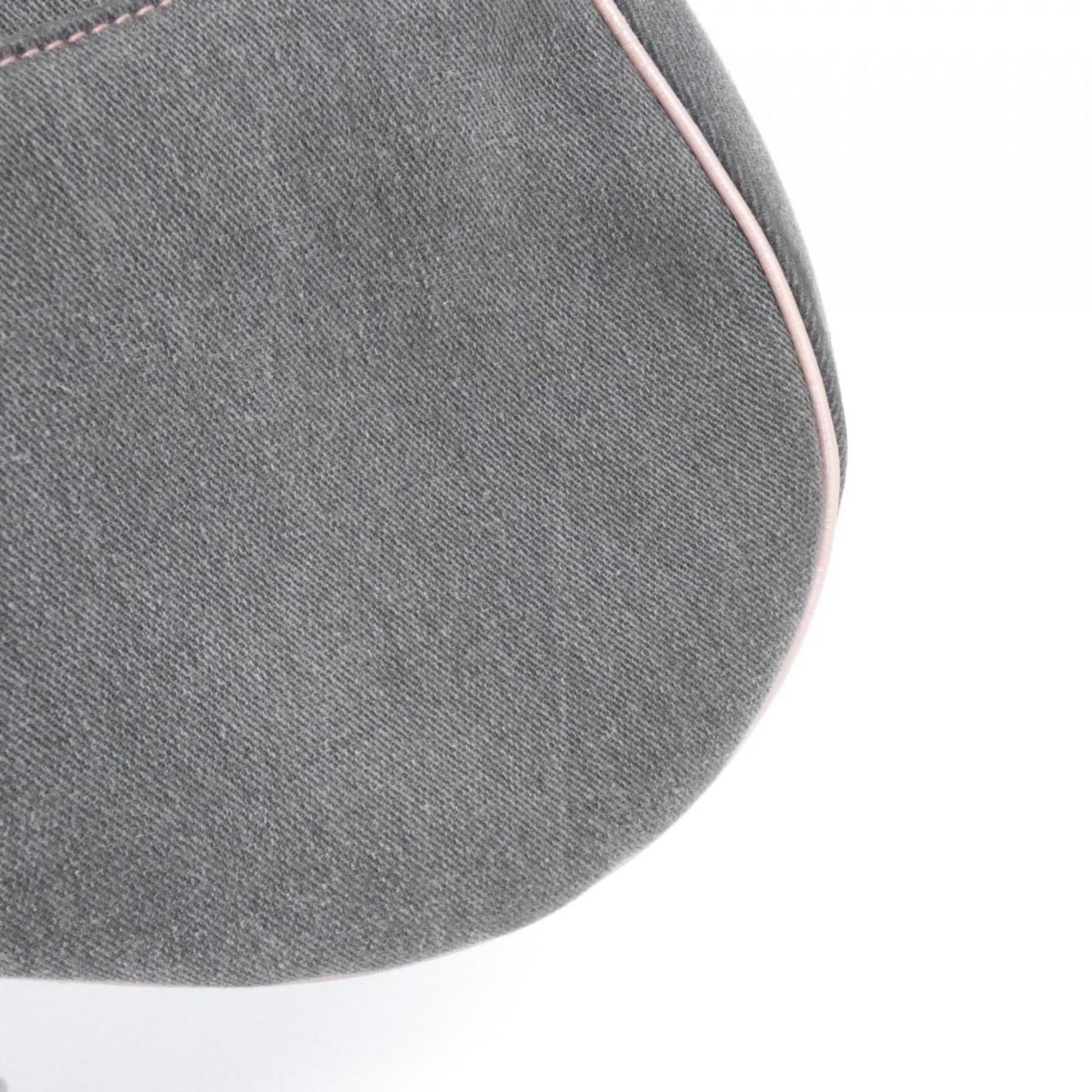 Christian Dior Gray Pink Denim Shoulder Bag  