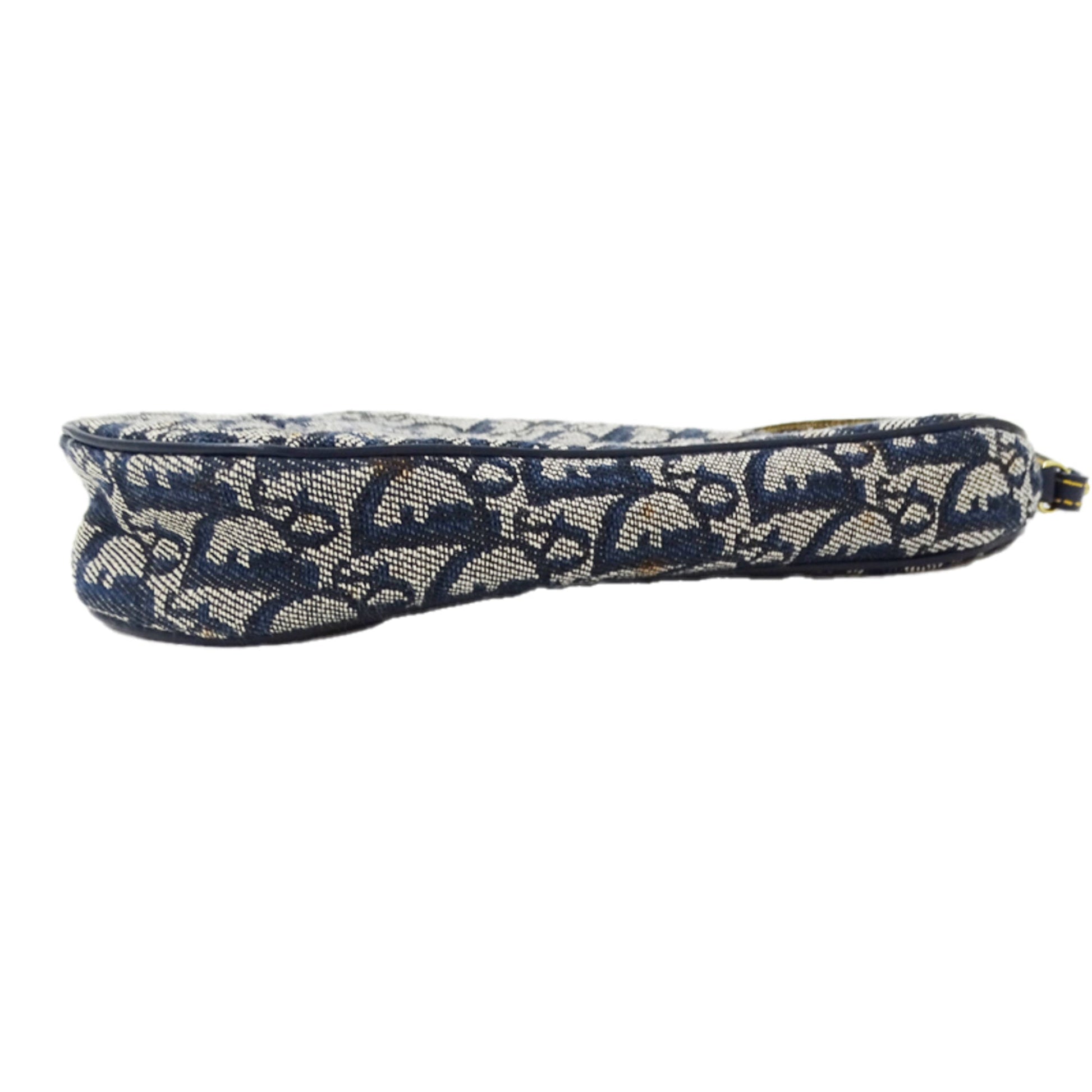 Christian Dior Blue Jacquard Shoulder Bag  