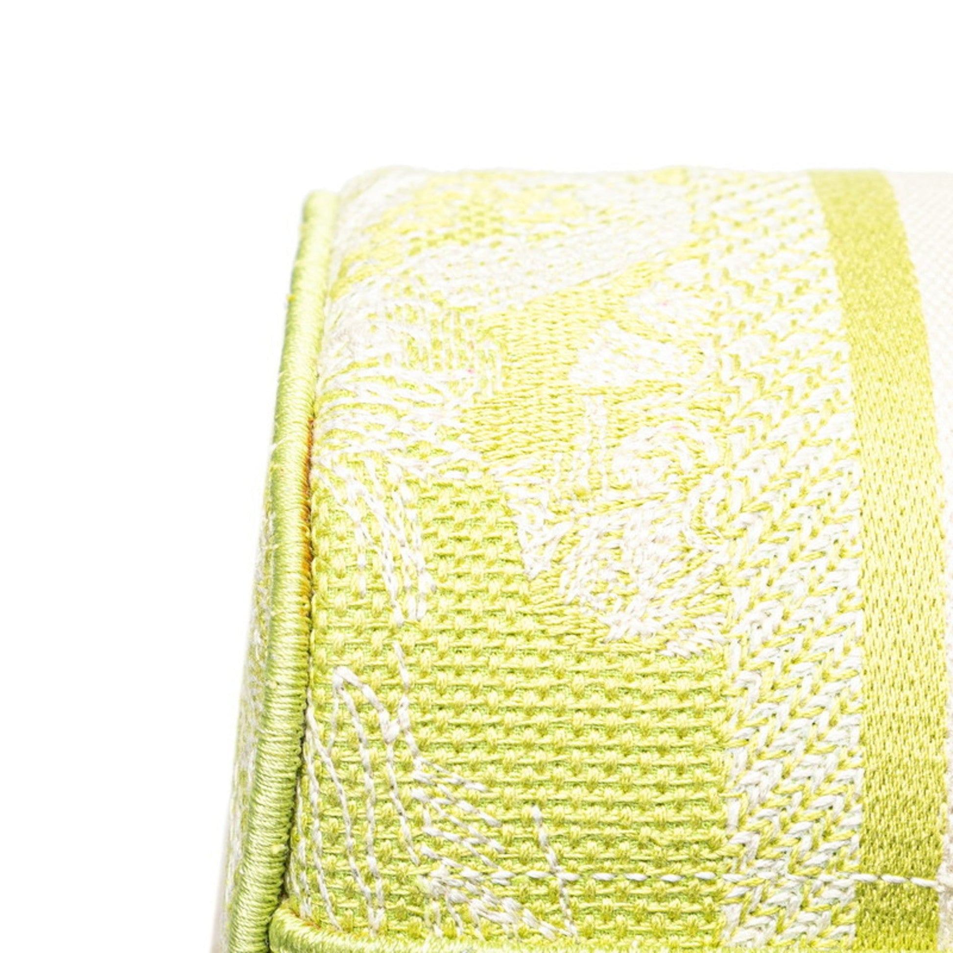 Christian Dior Green Jacquard Handbag Shoulder Bag Vanity Bag  