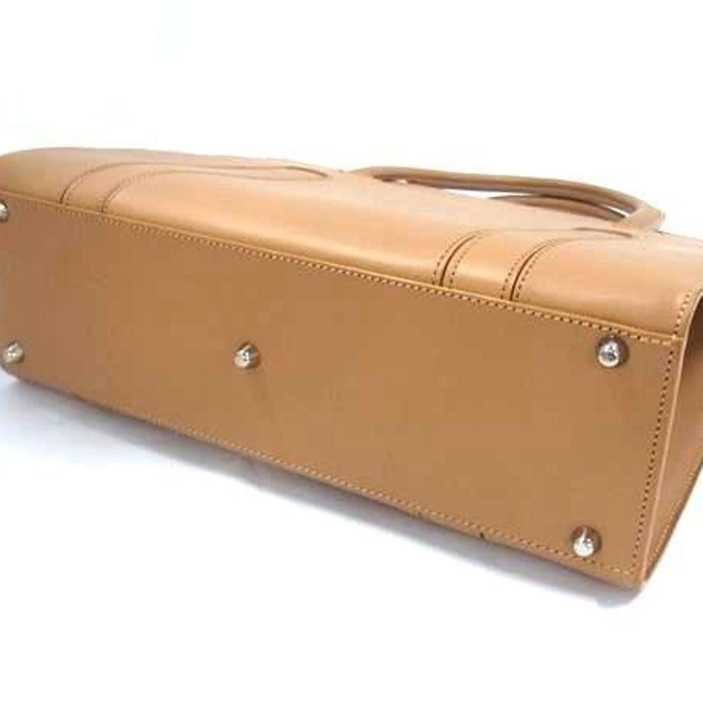 Christian Dior Brown Leather Handbag Shoulder Bag Tote Bag  