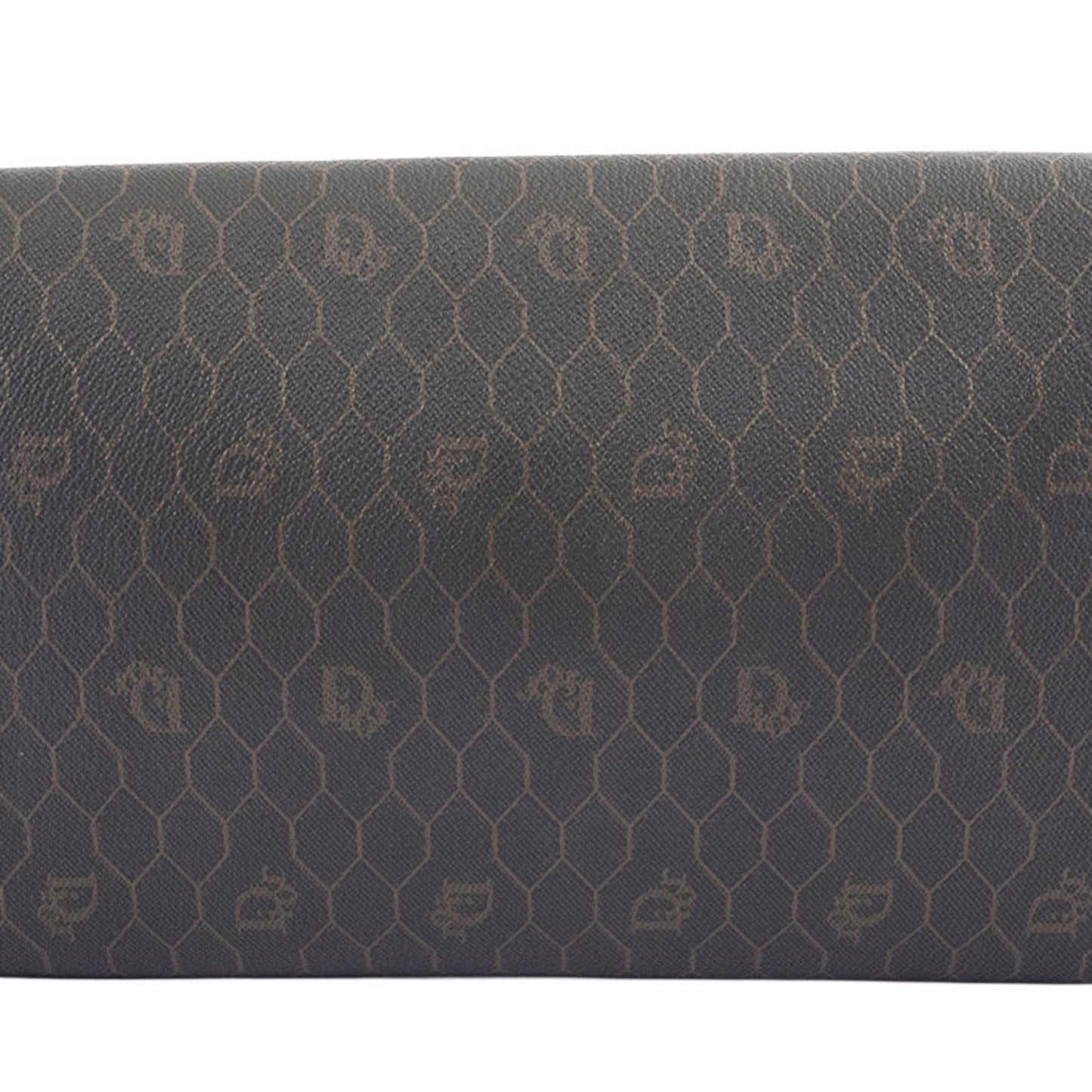 Christian Dior Dark Brown Pvc Leather Shoulder Bag  