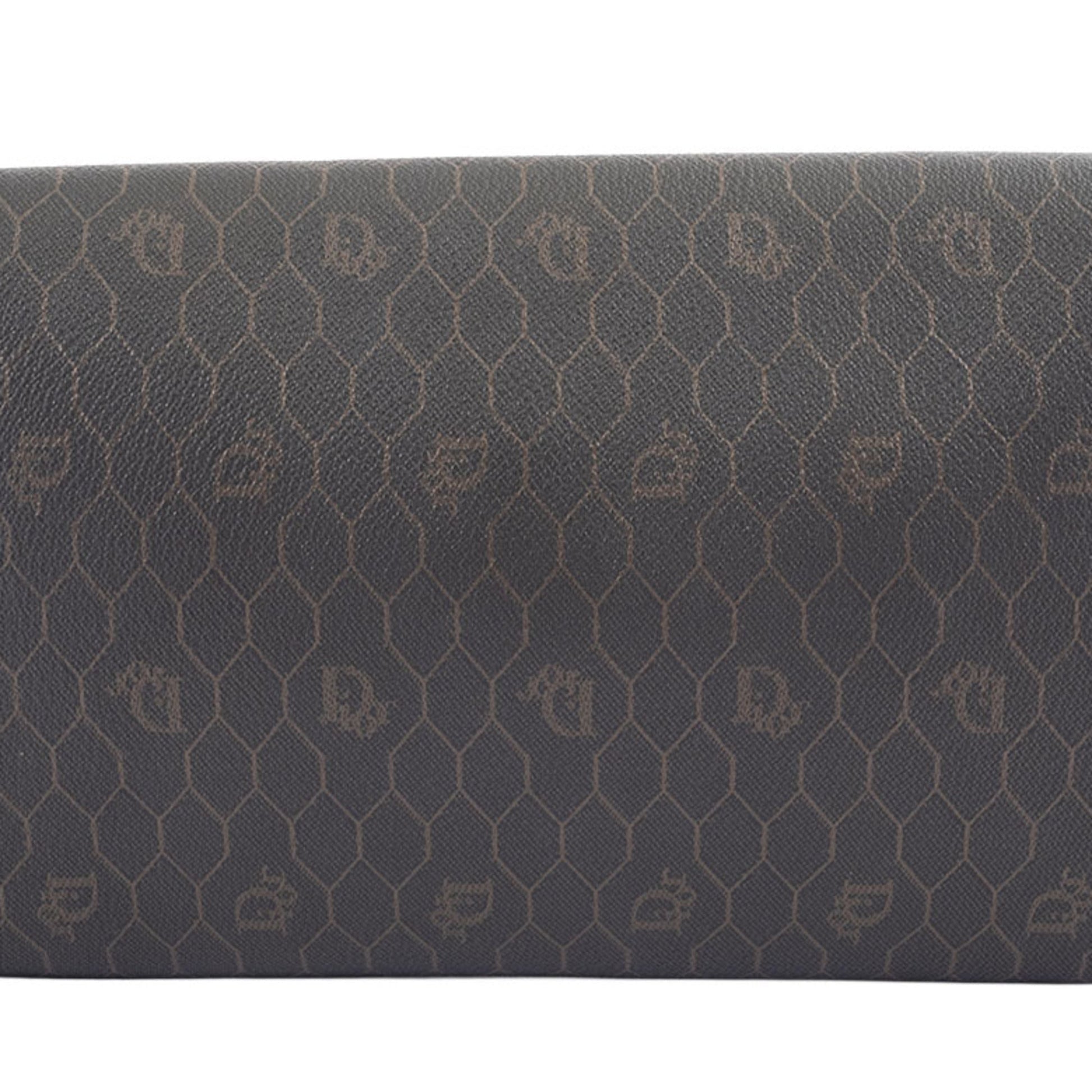 Christian Dior Dark Brown Pvc Leather Shoulder Bag  