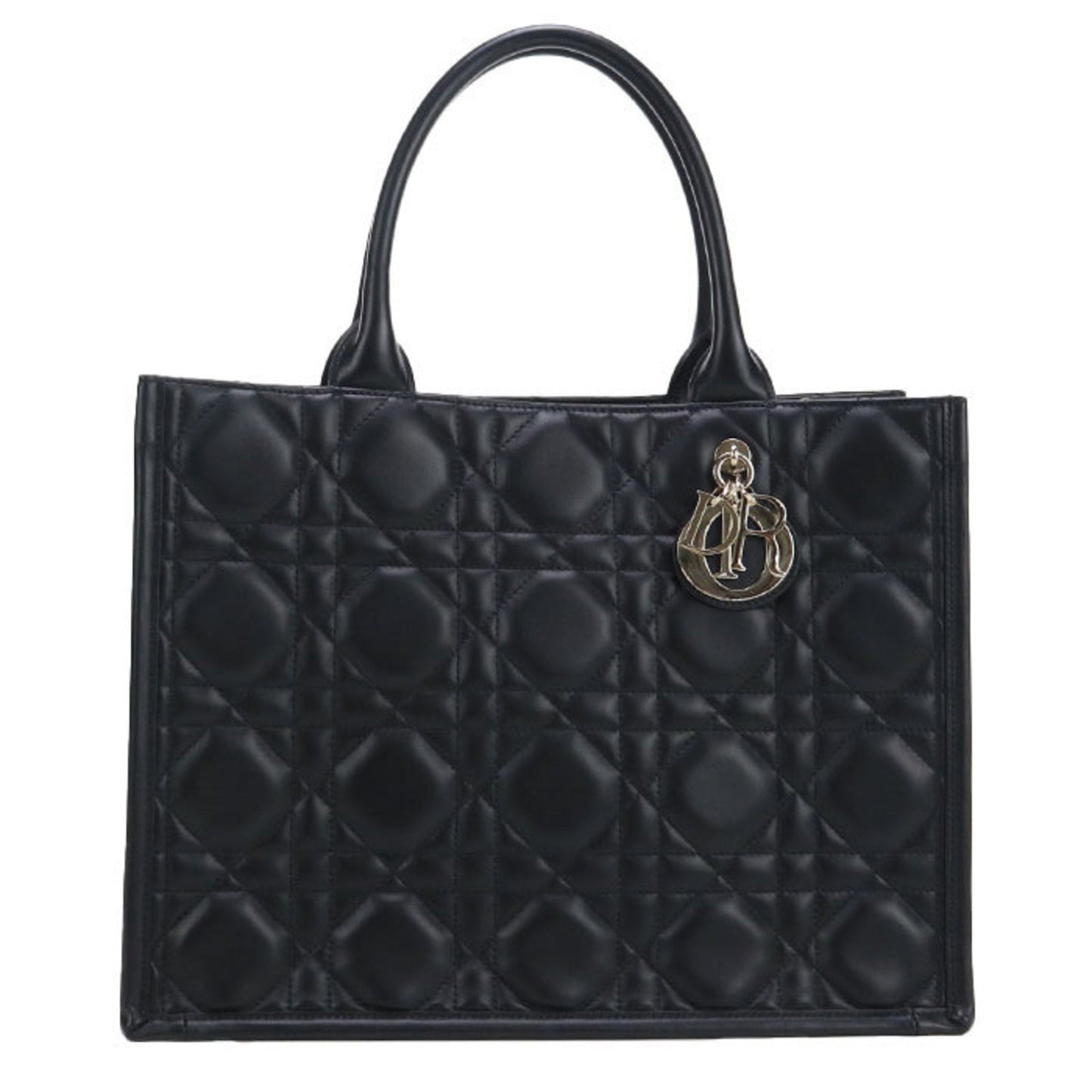 Christian Dior Black Leather Tote Bag  