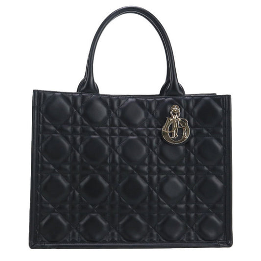 Christian Dior Black Leather Tote Bag  