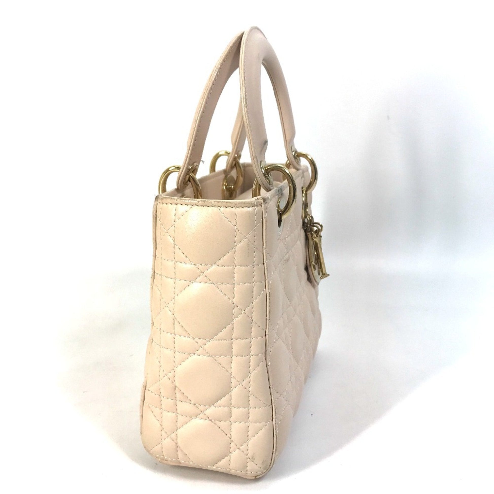 Christian Dior Beige Leather Handbag  