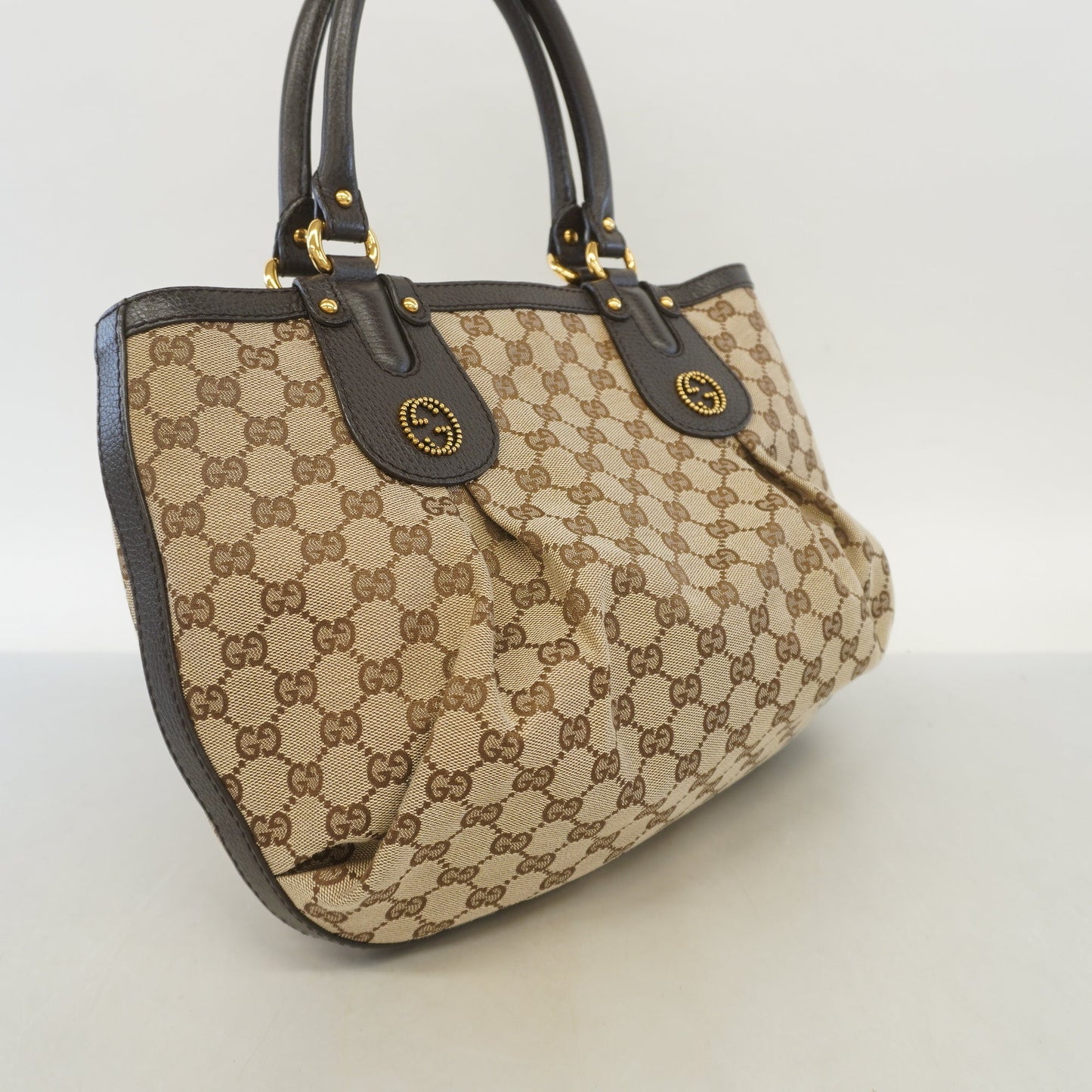 Gucci Gold Canvas Tote