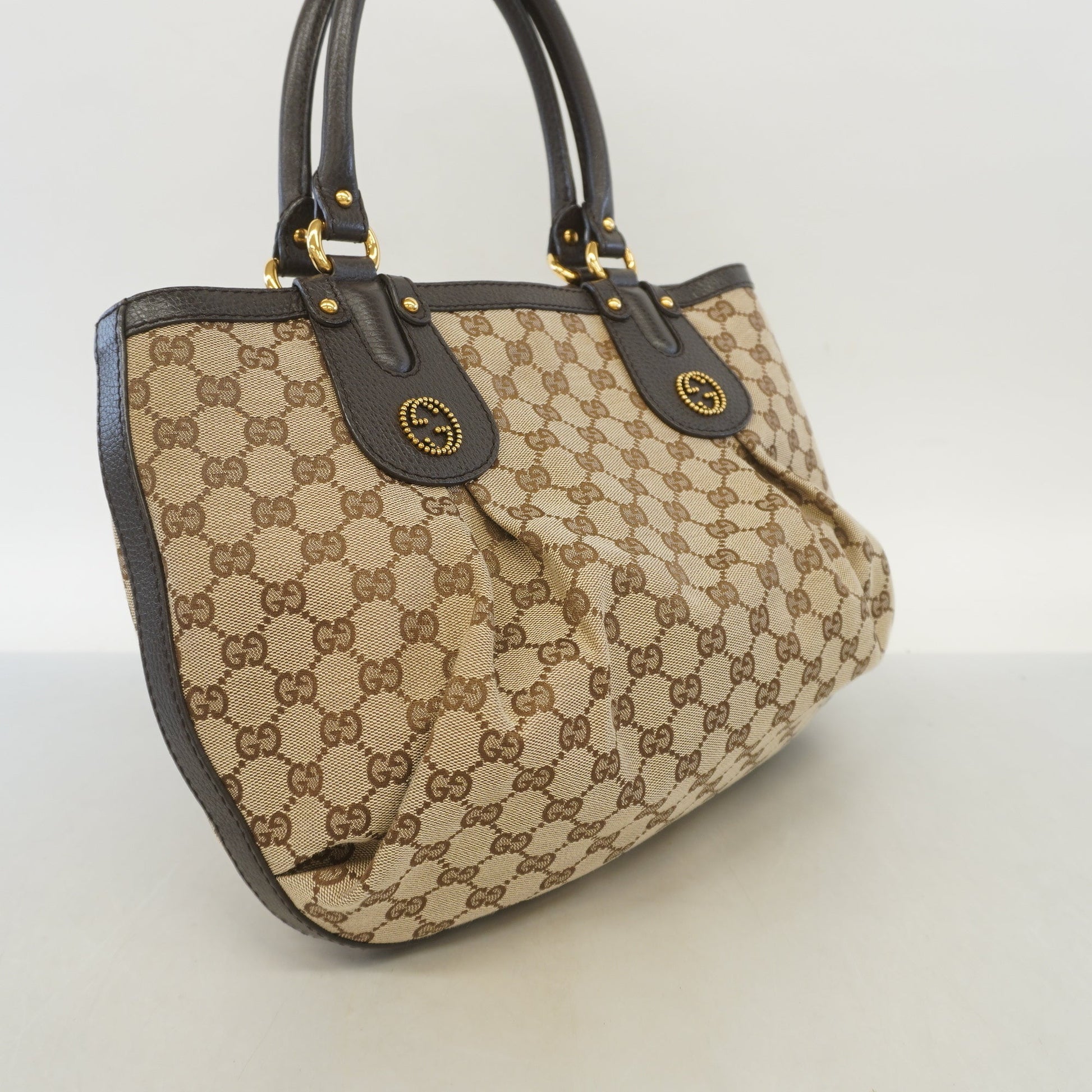 Gucci Gold Canvas Tote