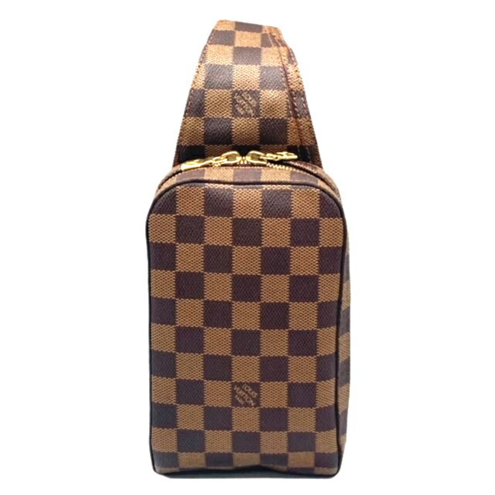 LOUIS VUITTON Damier Jeronimos Brown Waist Pouch Body Bag Men Women