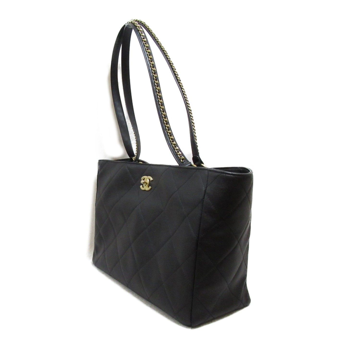 CHANEL Bag Leather Women s Black AS3537