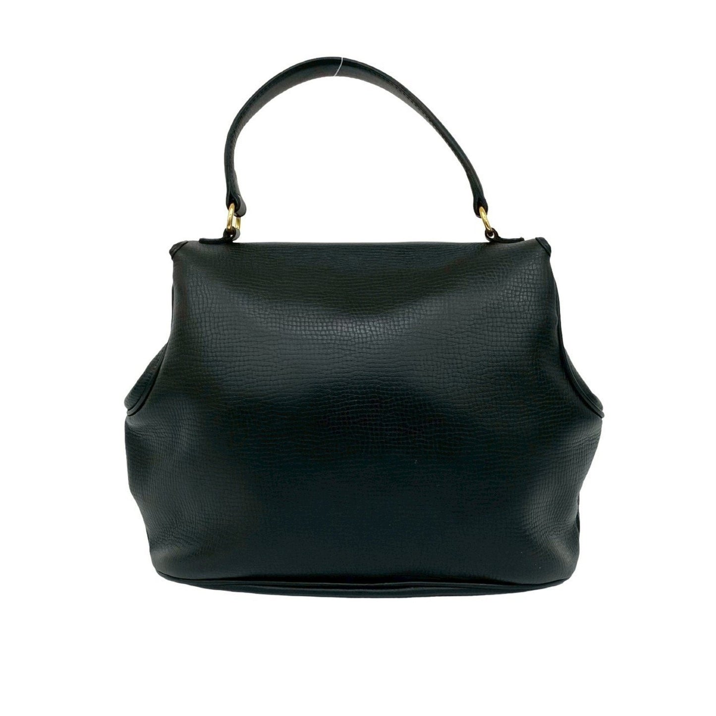 Christian Dior Black Leather Handbag Tote Bag  