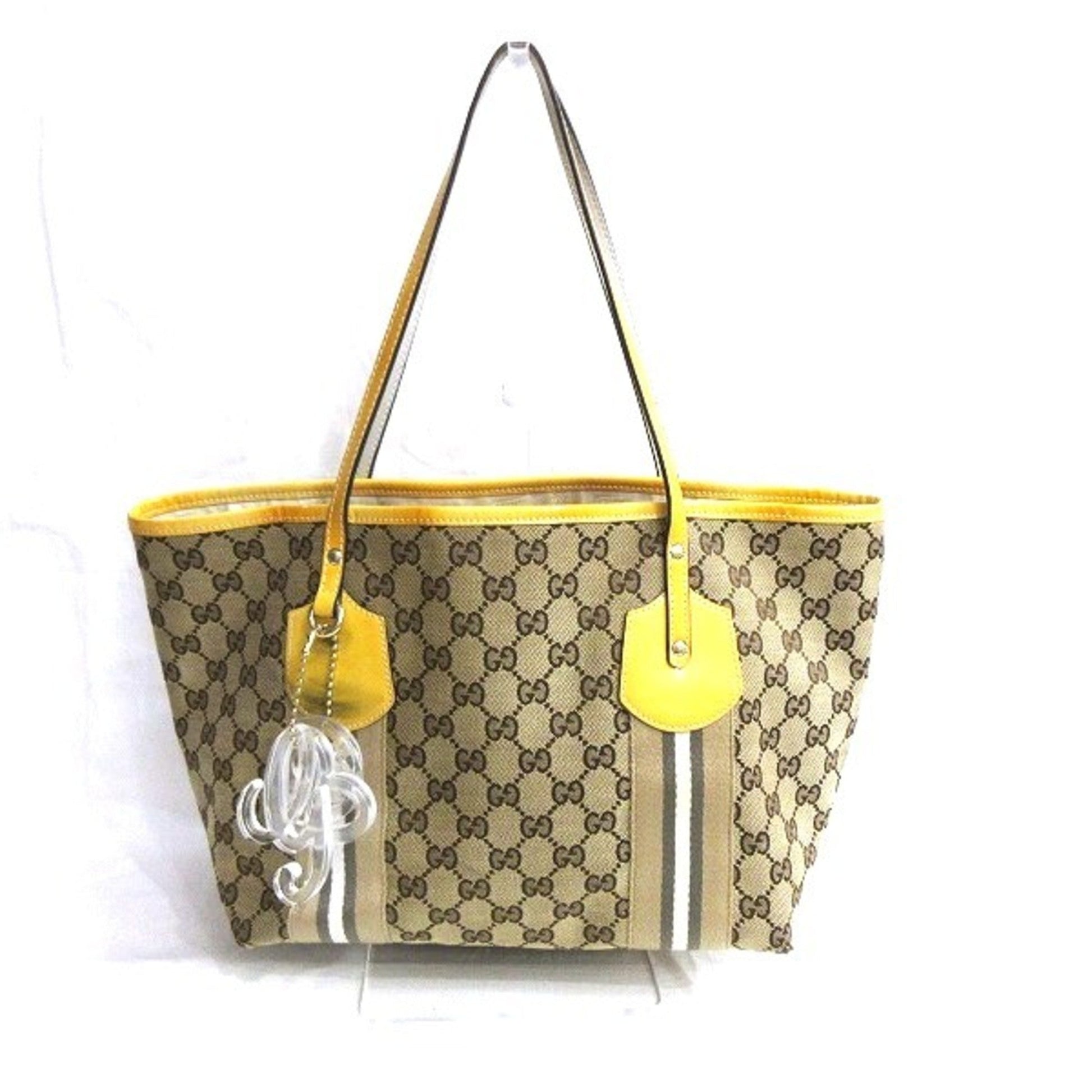 Gucci Leather Canvas Tote