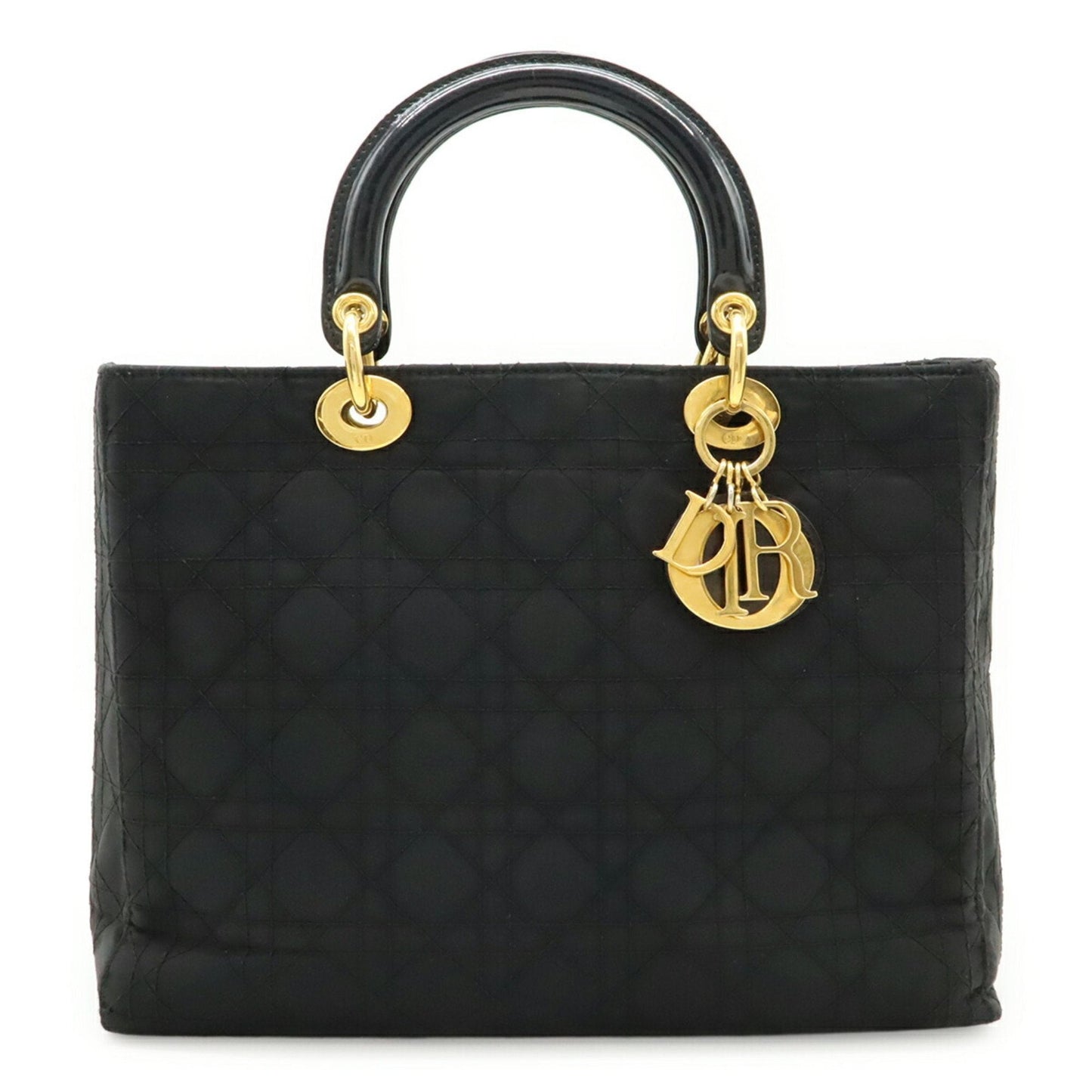 Christian Dior Black Nylon Handbag Tote Bag  