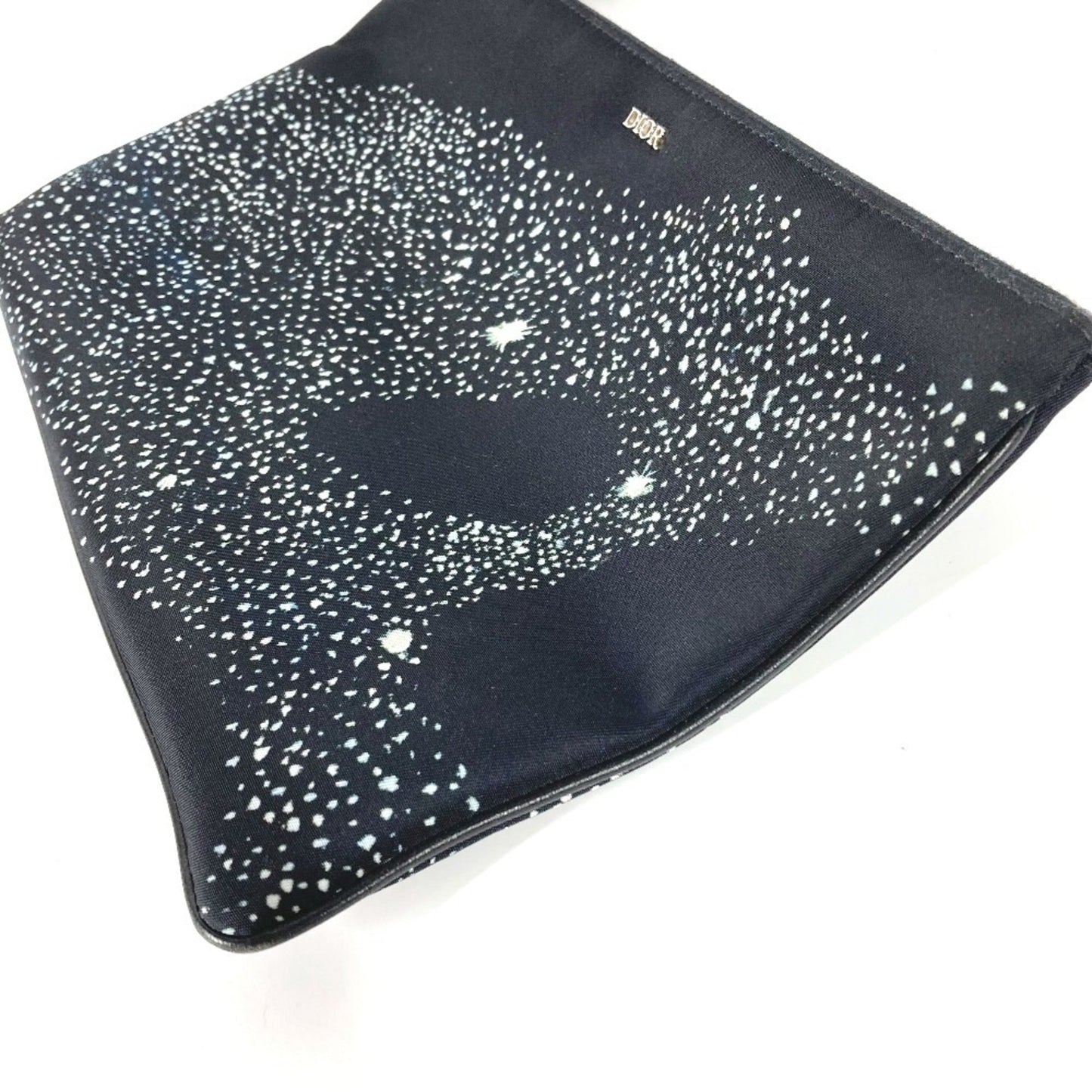 Christian Dior Black Nylon Clutch Bag Pouch  