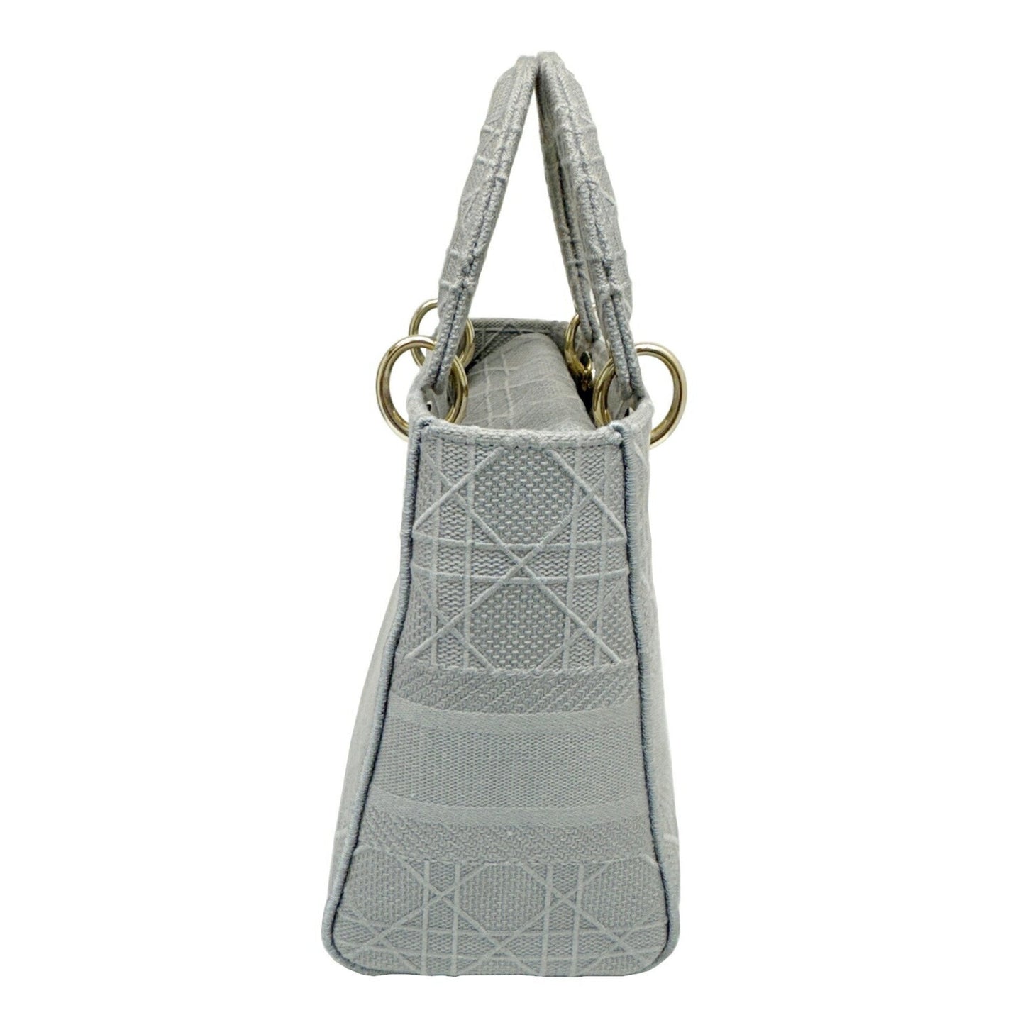 Christian Dior Gray Canvas Handbag Shoulder Bag  