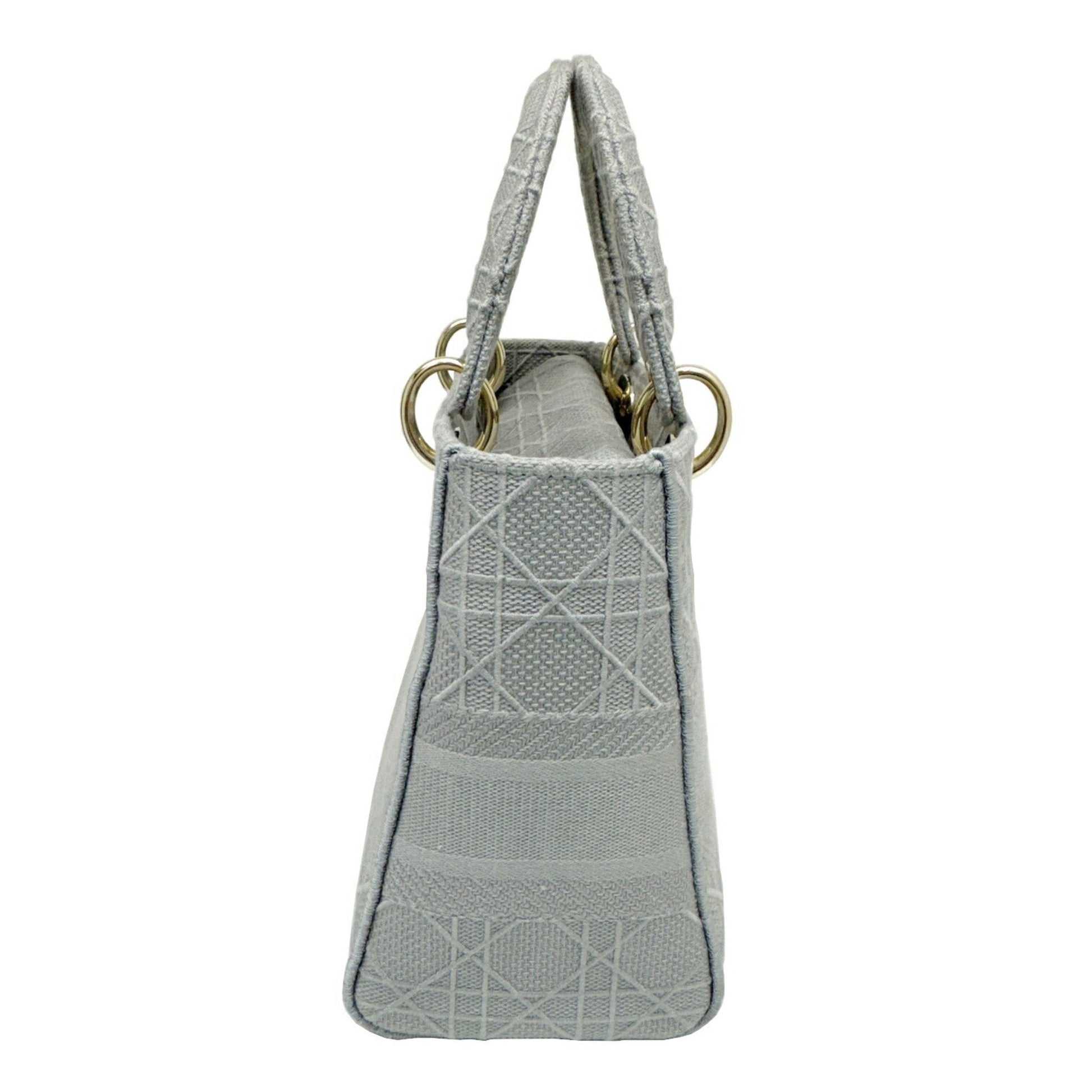 Christian Dior Gray Canvas Handbag Shoulder Bag  