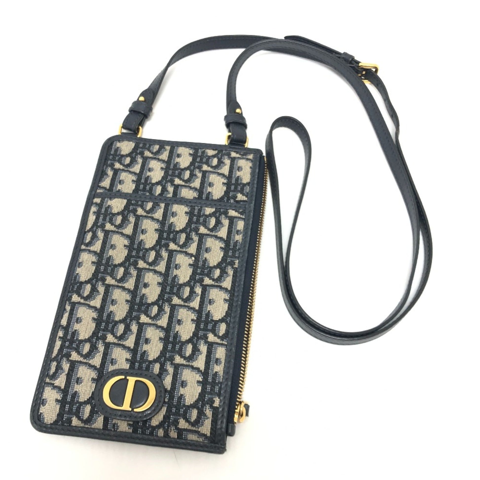 Christian Dior Navy Cloth Shoulder Bag  