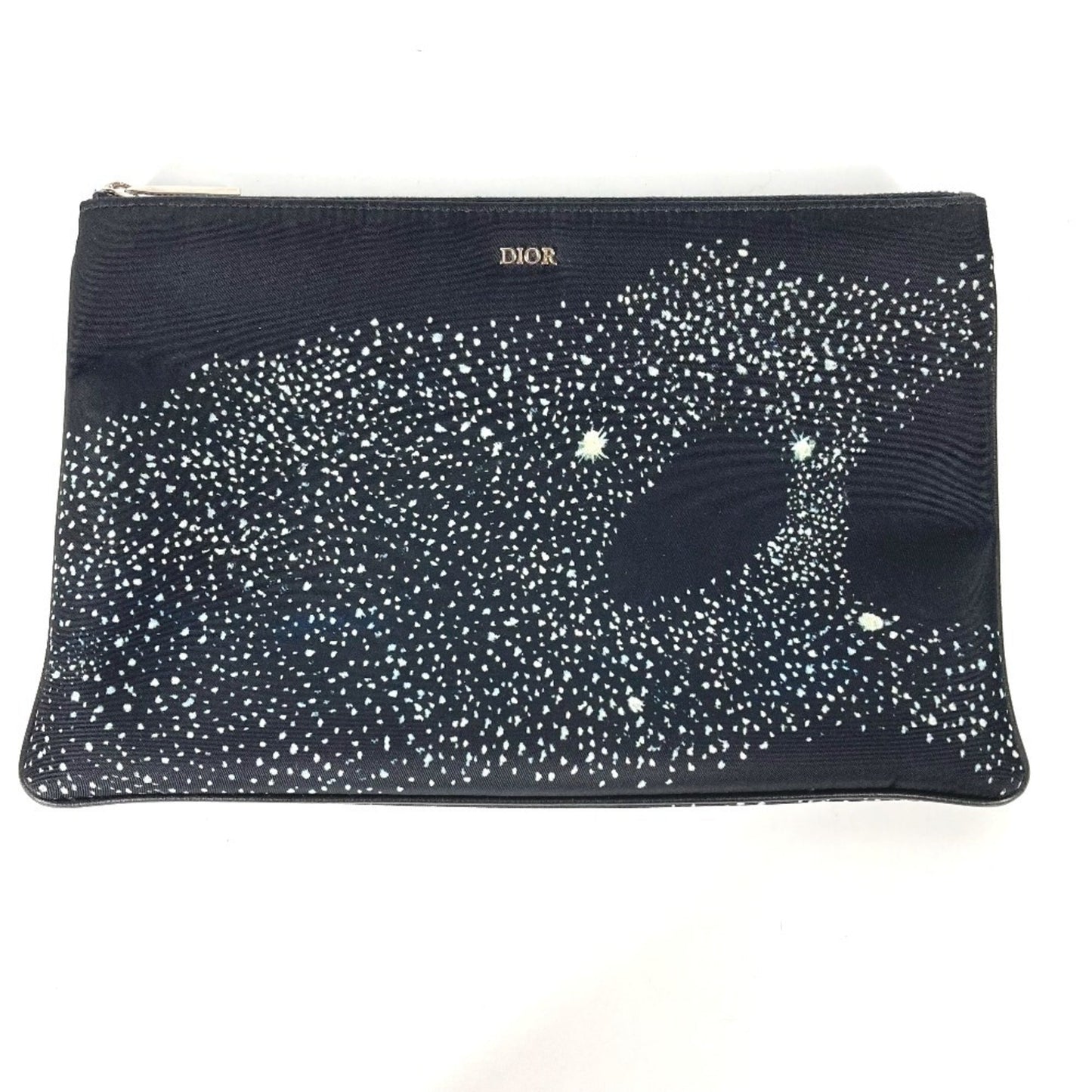 Christian Dior Black Nylon Clutch Bag Pouch  
