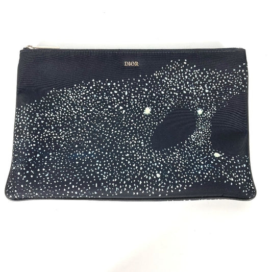 Christian Dior Black Nylon Clutch Bag Pouch  