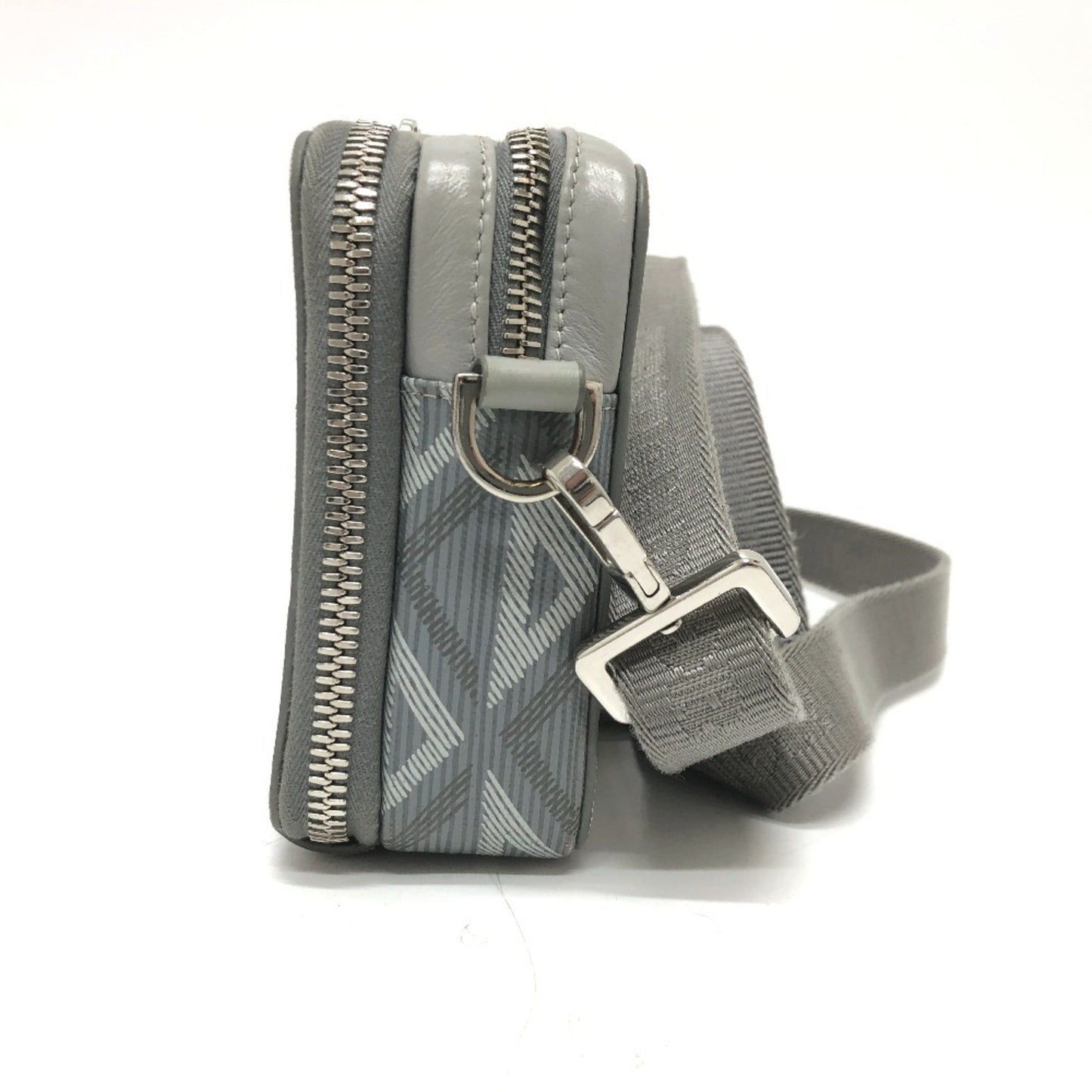 Christian Dior Gray Coated Canvas Leather Pochette Shoulder Bag  