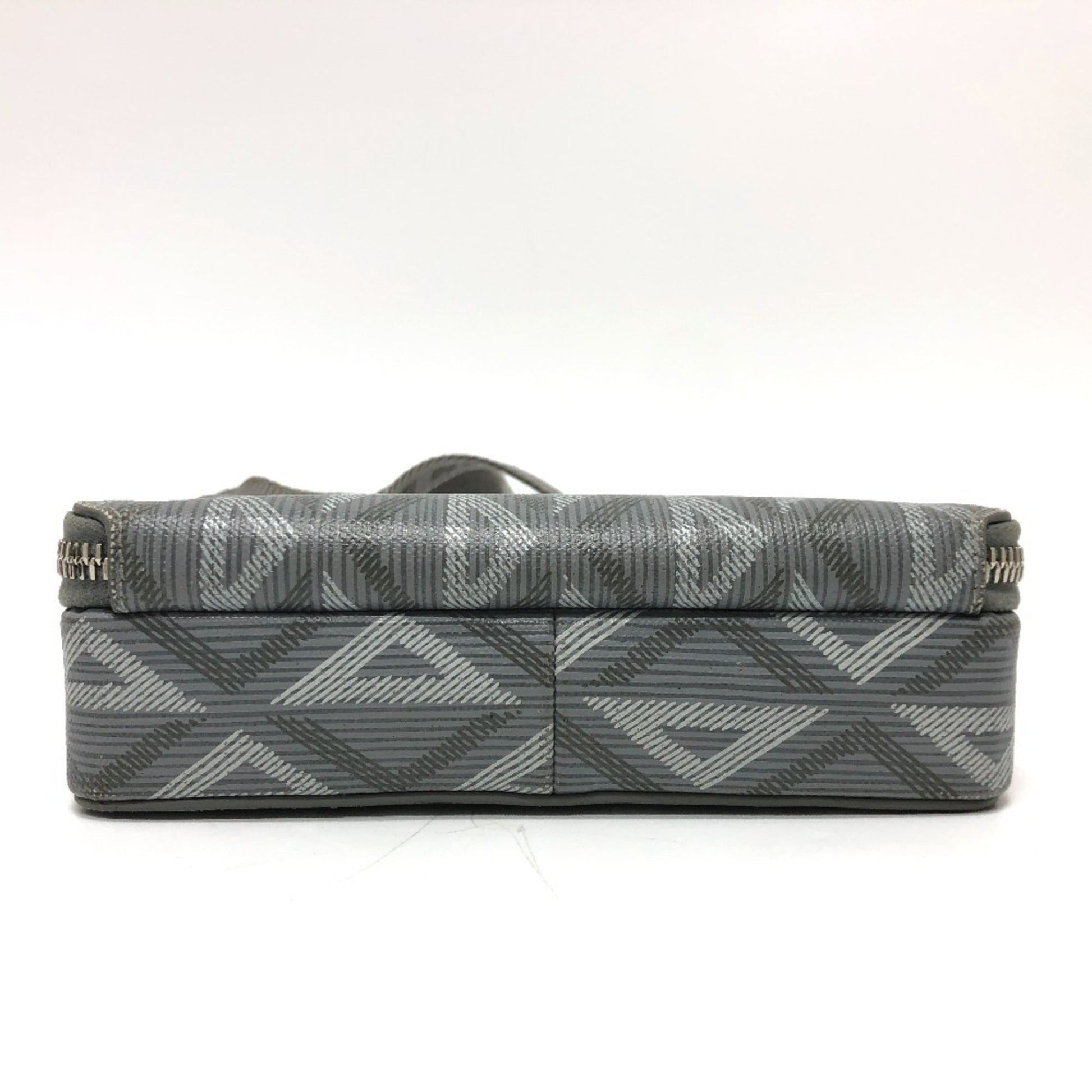 Christian Dior Gray Coated Canvas Leather Pochette Shoulder Bag  