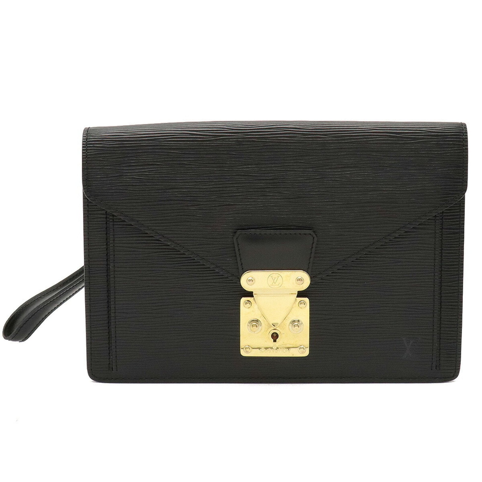 LOUIS VUITTON Epi Pochette Serie Dragonne Second Bag Noir Black Key Missing