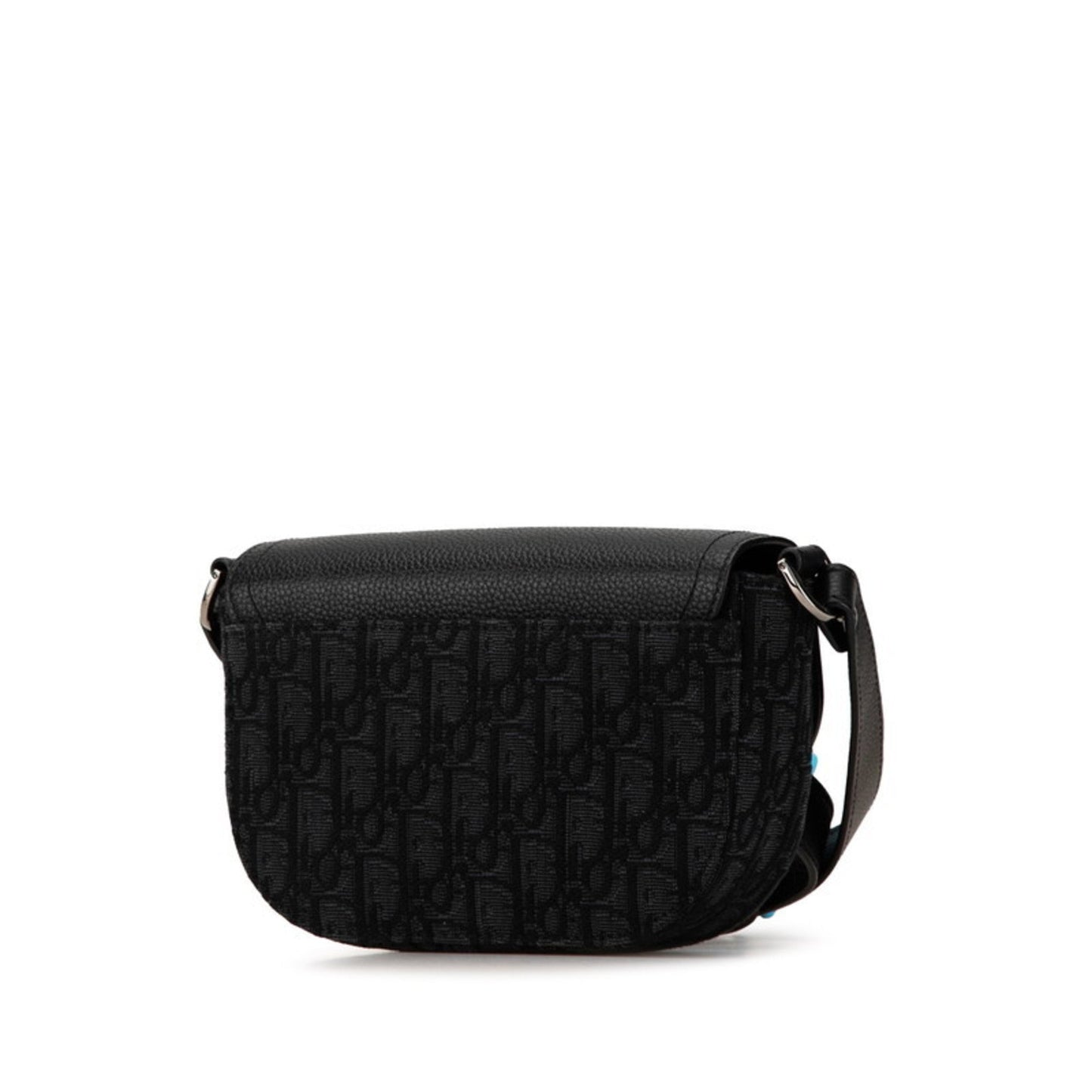 Christian Dior Black Canvas Leather Shoulder Bag  