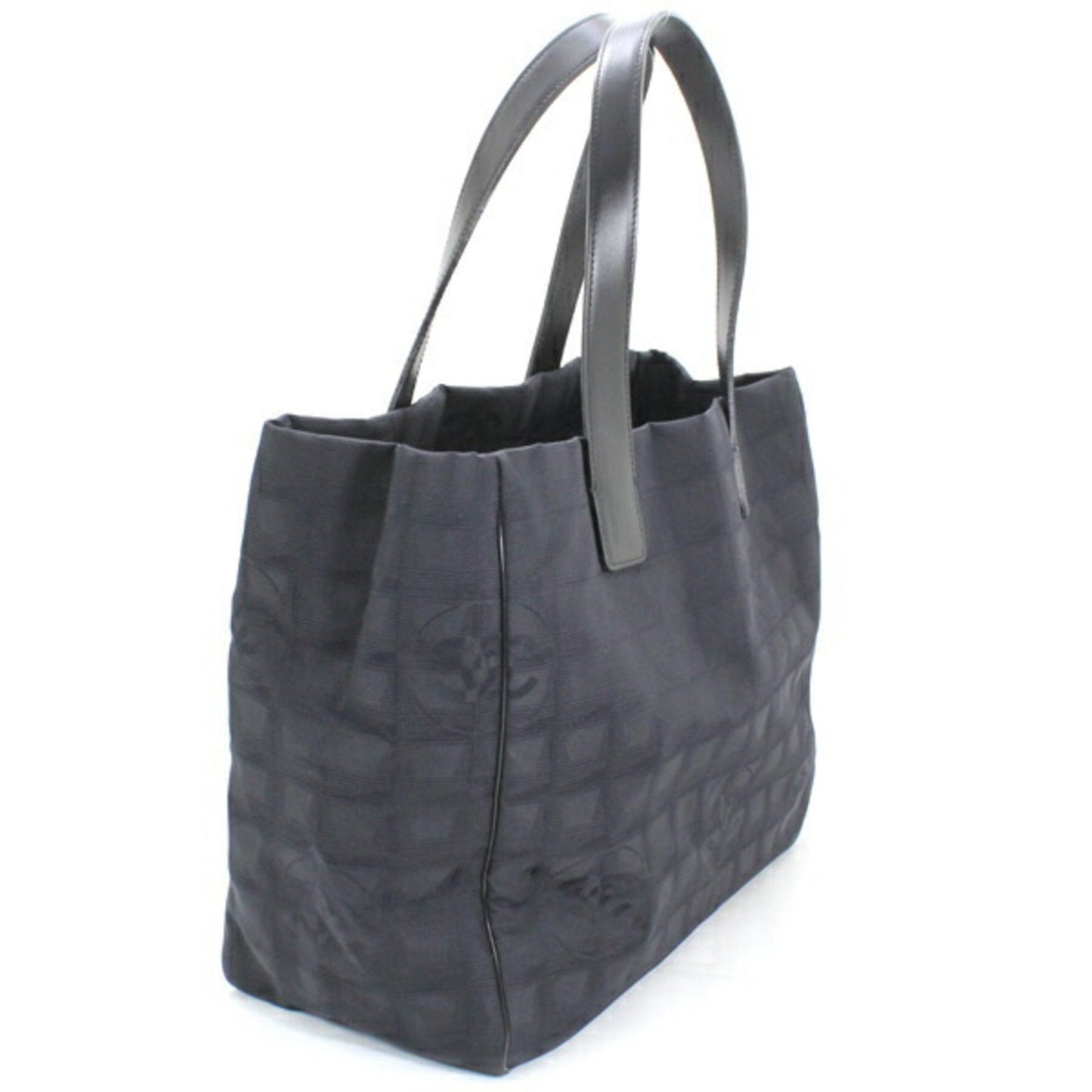Chanel Bag New Travel Line Tote MM Black Handbag CHANEL Women s Nylon