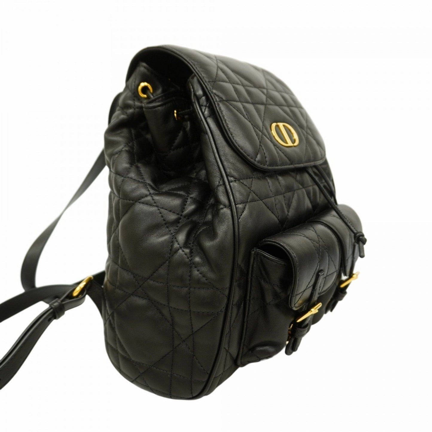 Christian Dior Black Leather Backpack  