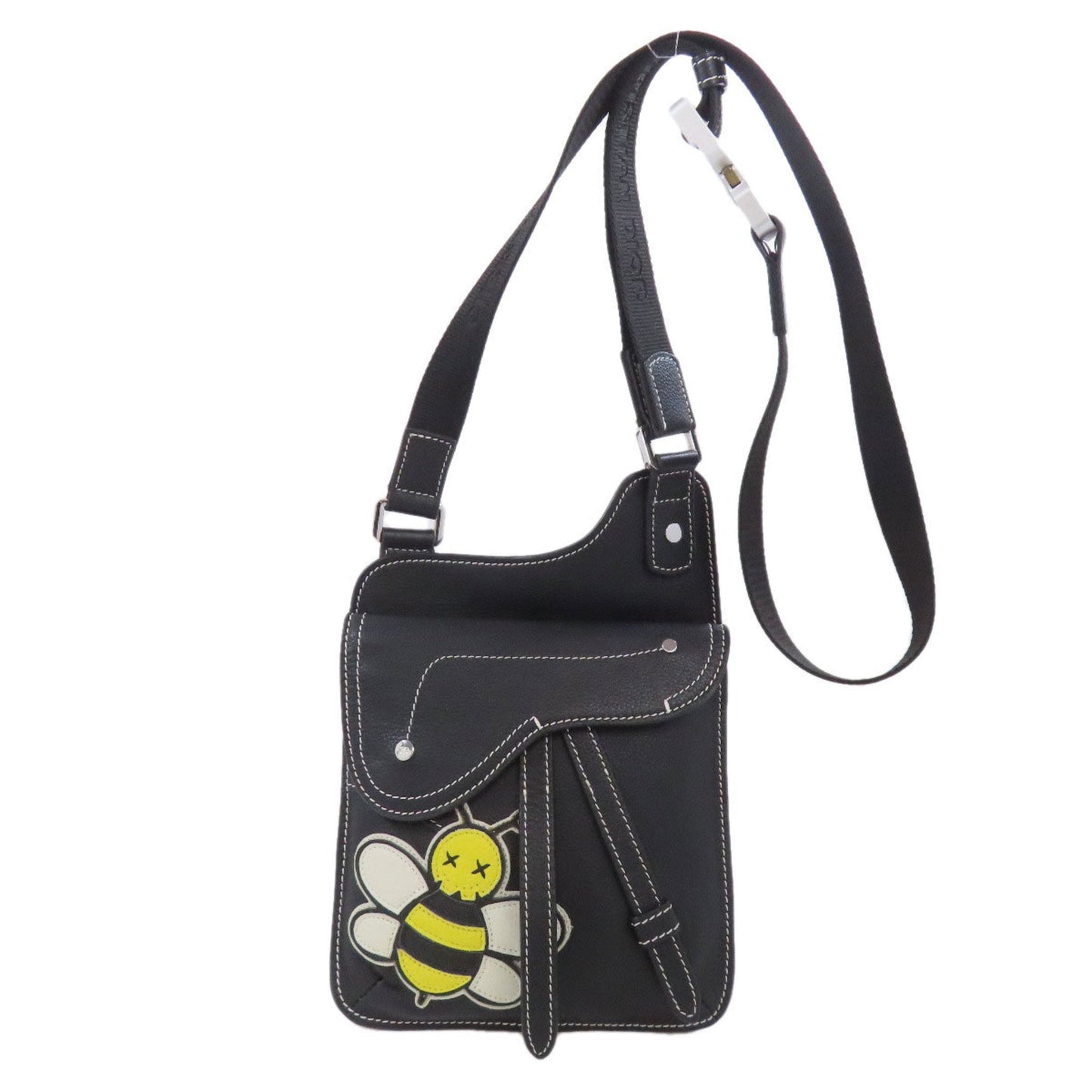 Christian Dior Black Leather Shoulder Bag  