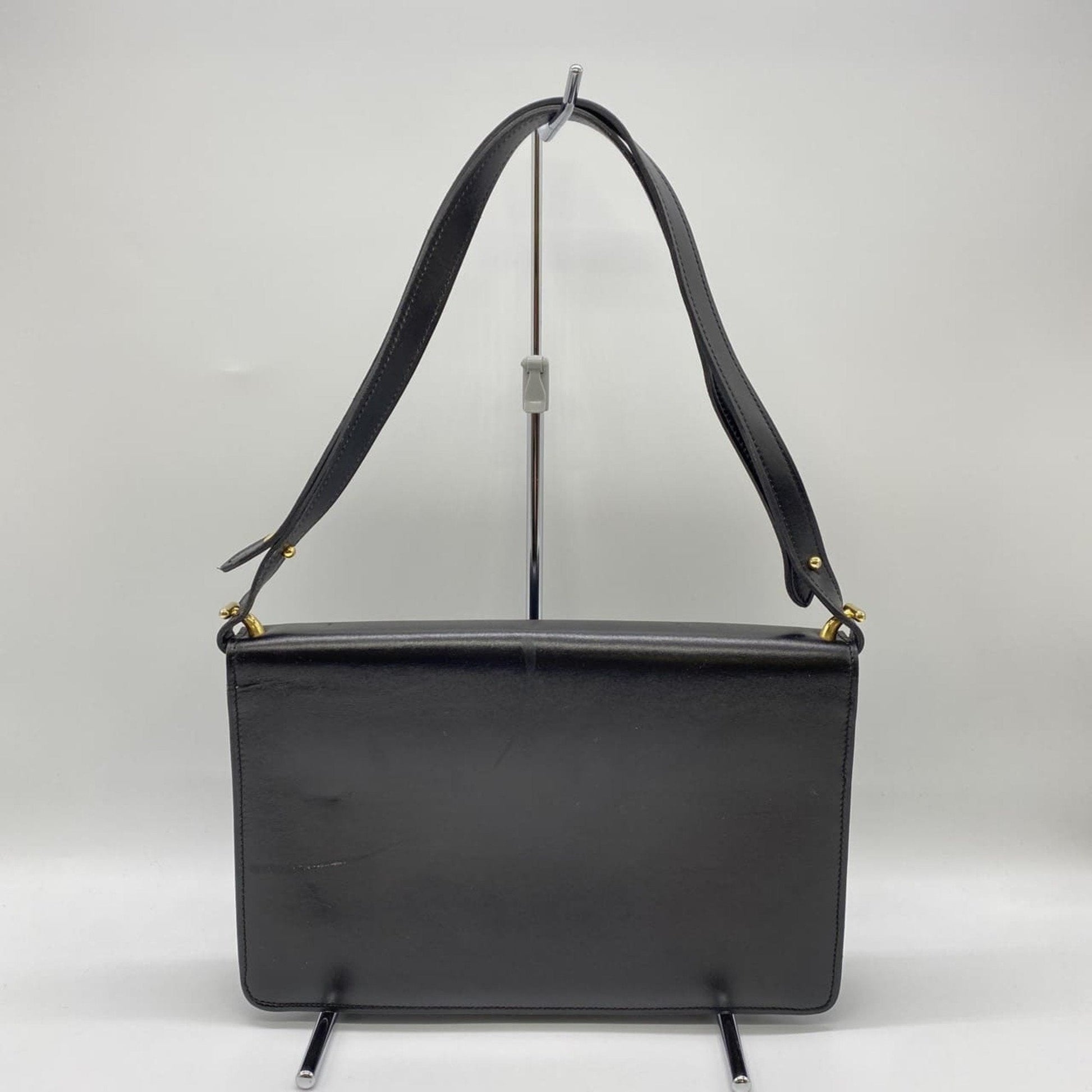 Christian Dior Black Leather Shoulder Bag  