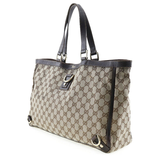 Gucci Leather Canvas Tote