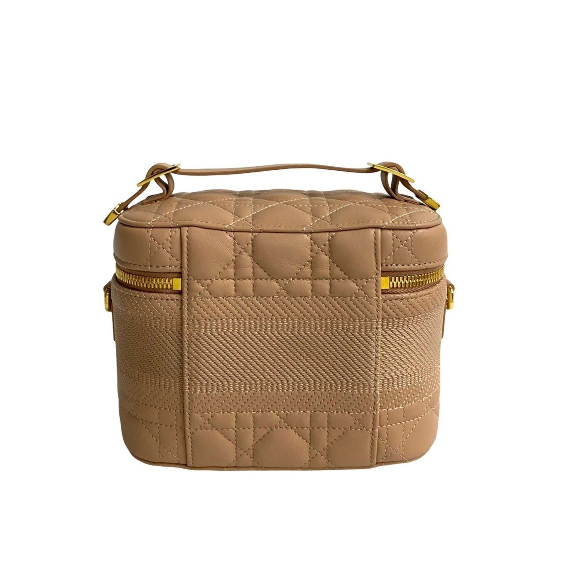 Christian Dior Pink Beige Leather Shoulder Bag  
