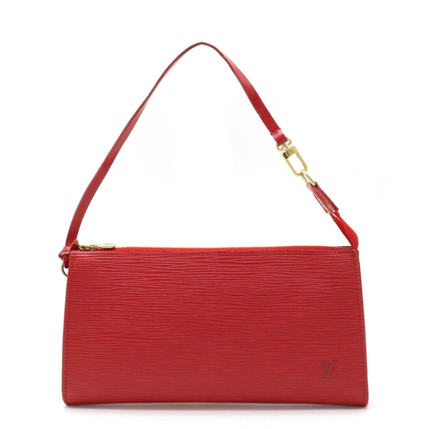 LOUIS VUITTON Epi Pochette Accessoire Handbag Leather Red Castilian