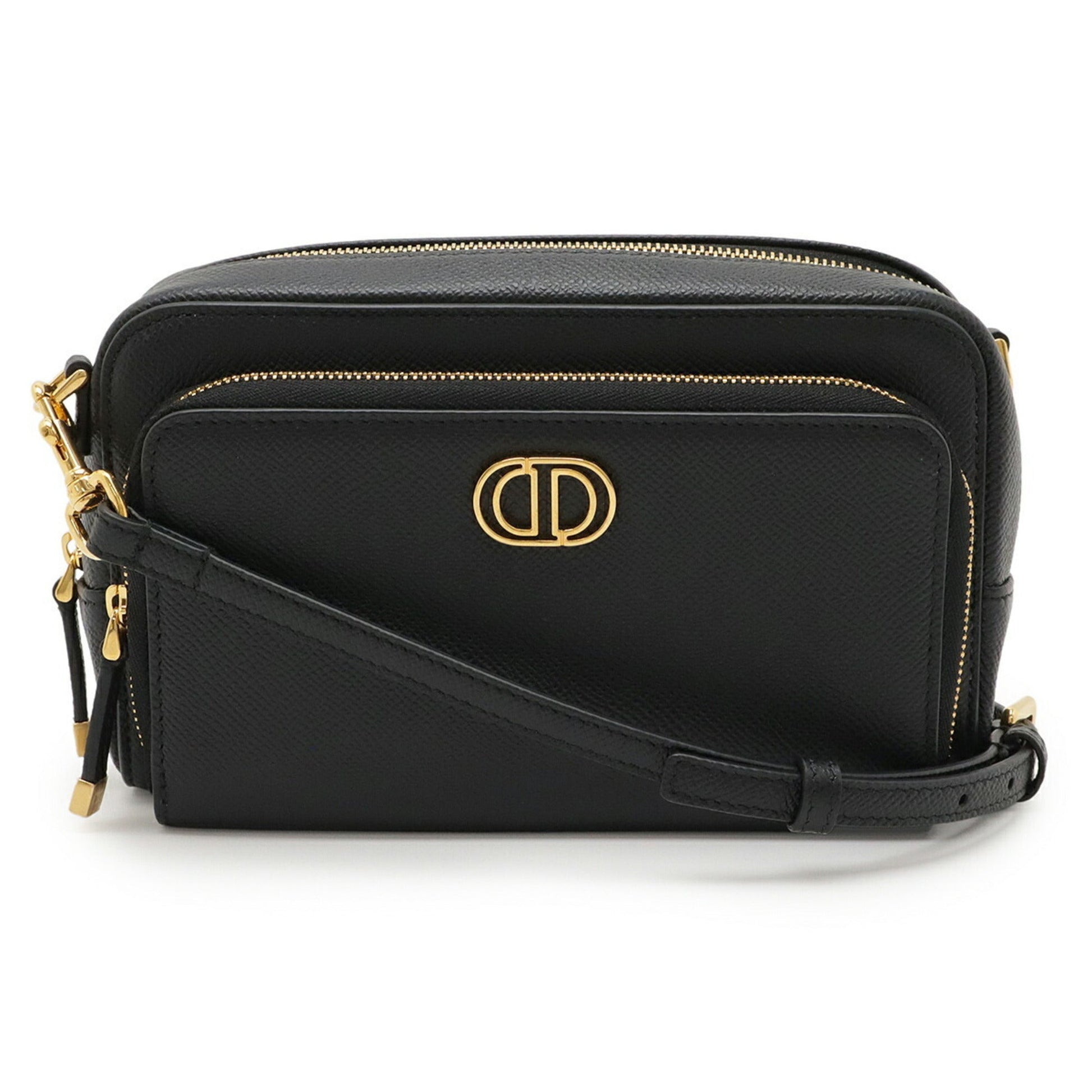 Christian Dior Black Leather Shoulder Bag  