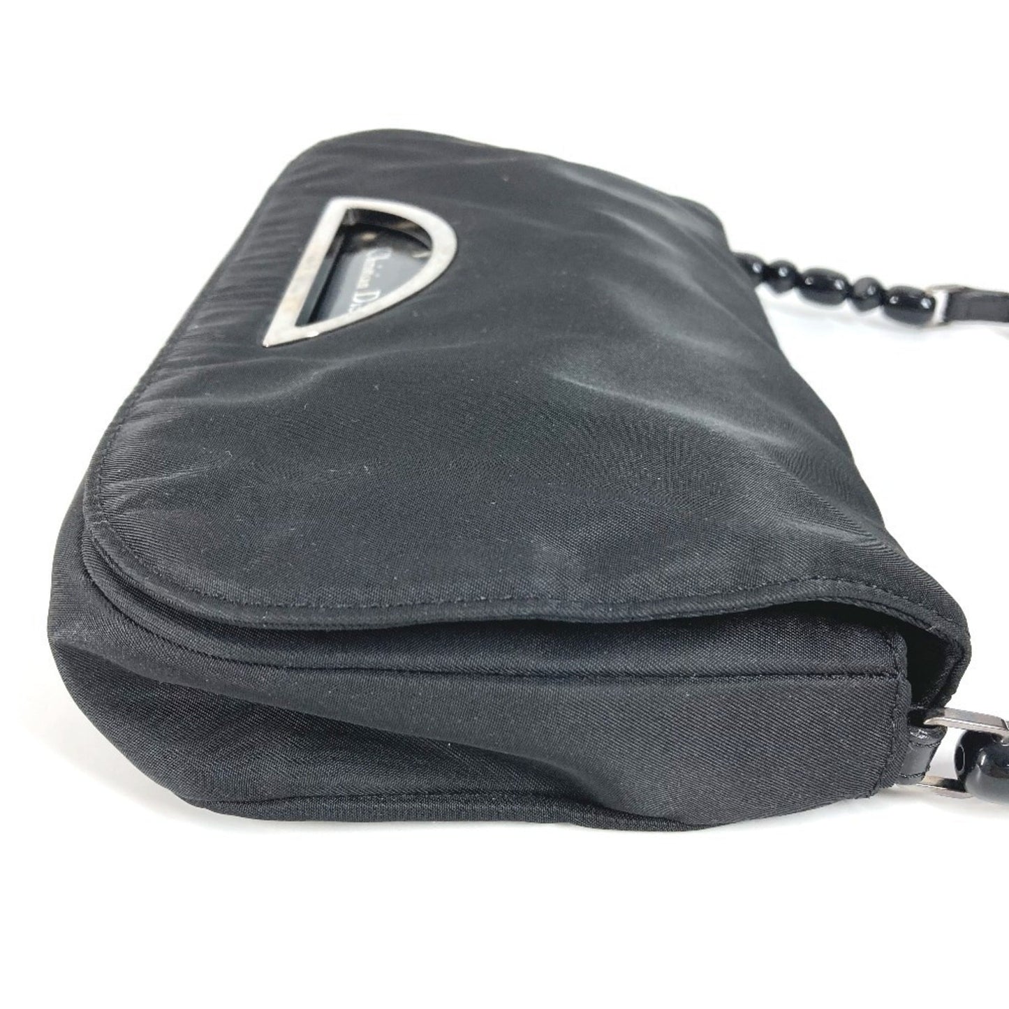Christian Dior Black Monogram Nylon Pouch Shoulder Bag  