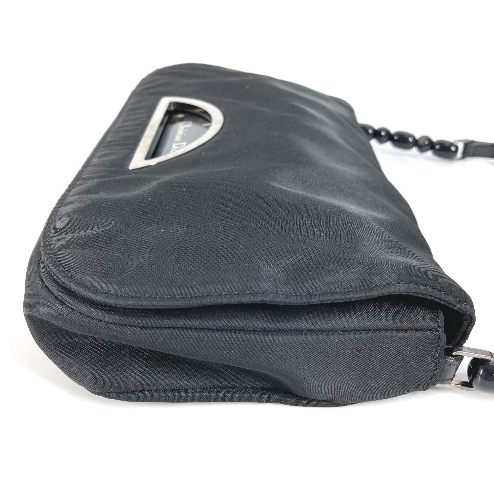 Christian Dior Black Monogram Nylon Pouch Shoulder Bag  