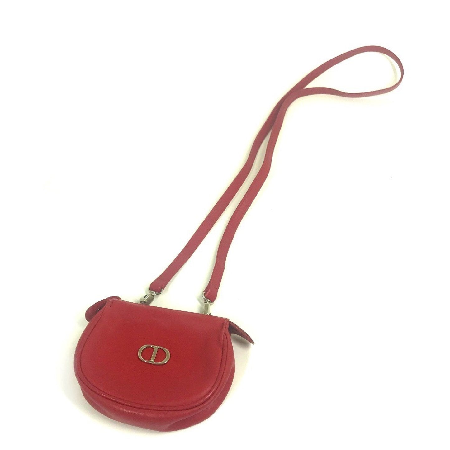 Christian Dior Red Leather Shoulder Bag  