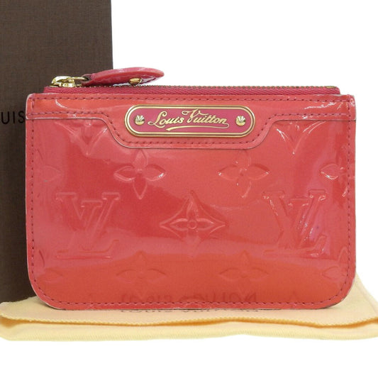 LOUIS VUITTON Monogram Verni Pochette Cle NM Coin Purse Case Rose Pop M93637