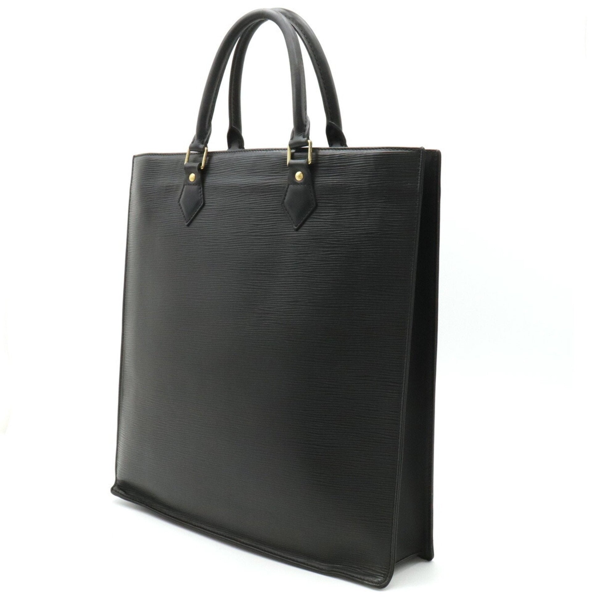 LOUIS VUITTON Epi Sac Pla Tote Bag Handbag Square Noir Black