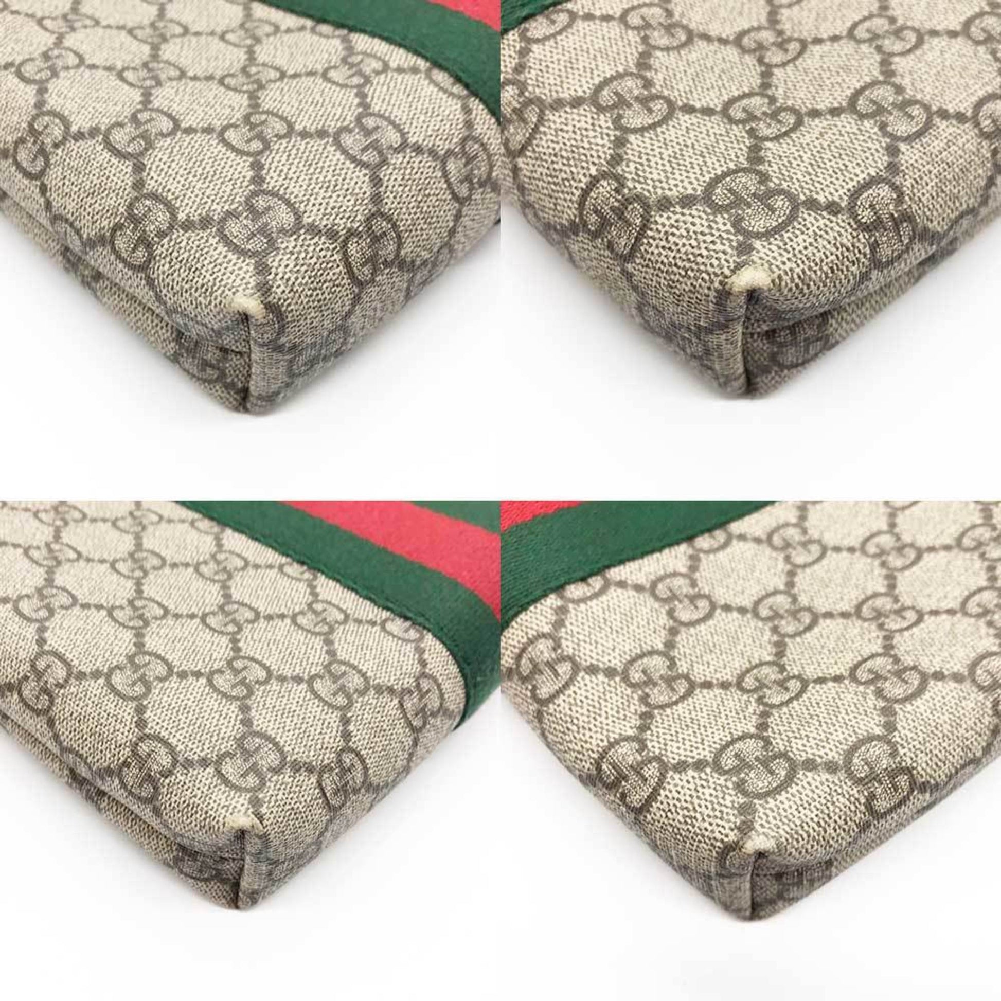 Gucci Leather Canvas Shoulder Bag
