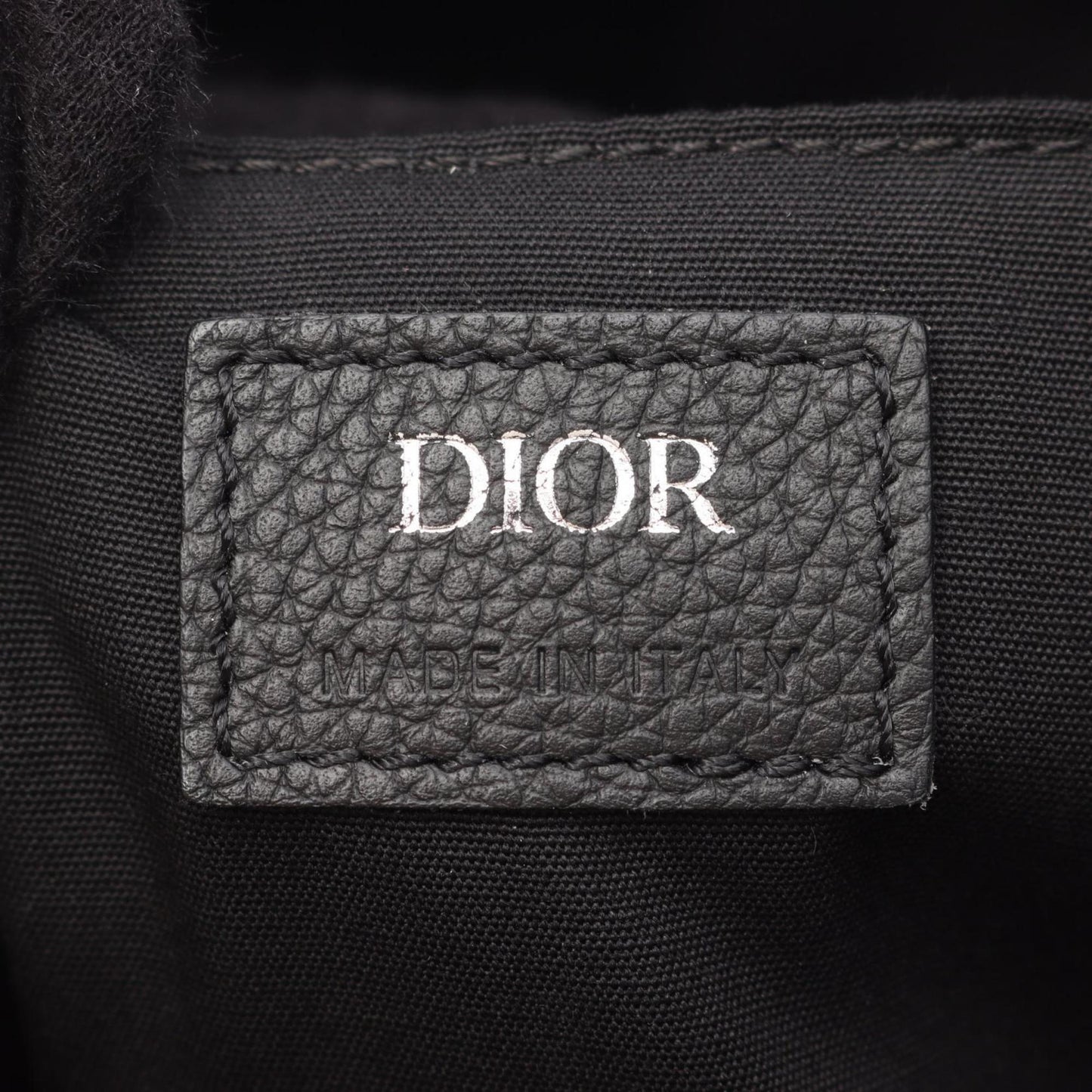 Christian Dior Beige Black Blue Canvas Leather Backpack  