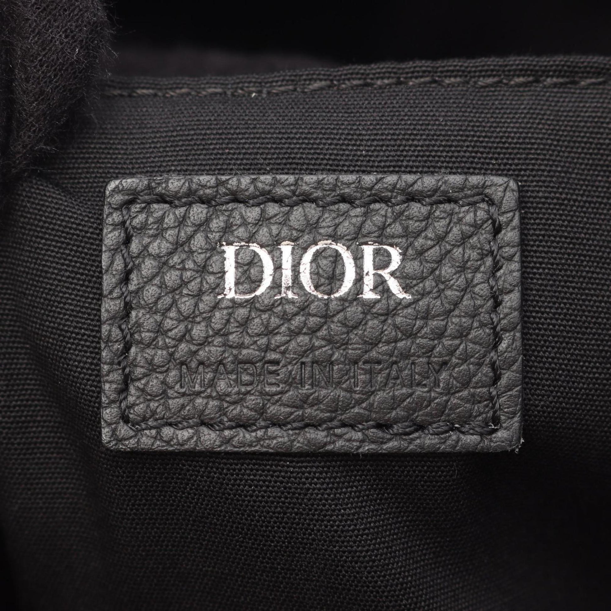Christian Dior Beige Black Blue Canvas Leather Backpack  