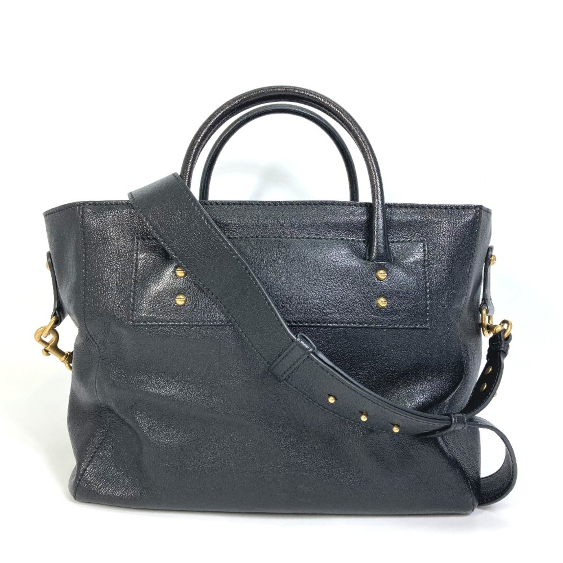 Christian Dior Black Leather Tote Bag  